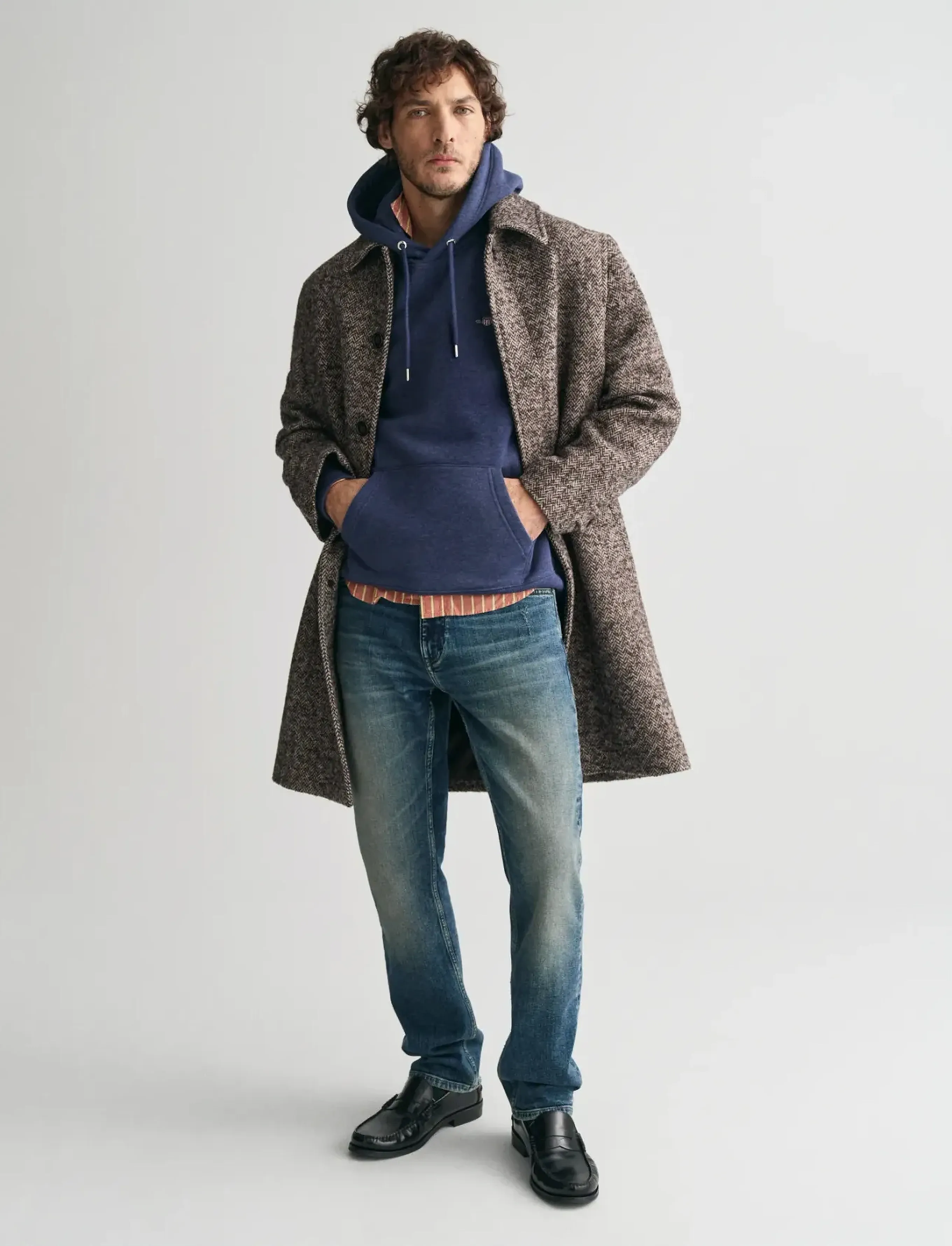 Gant - REG SHIELD HOODIE - kapuzenpullover - dark jeansblue melange - 5