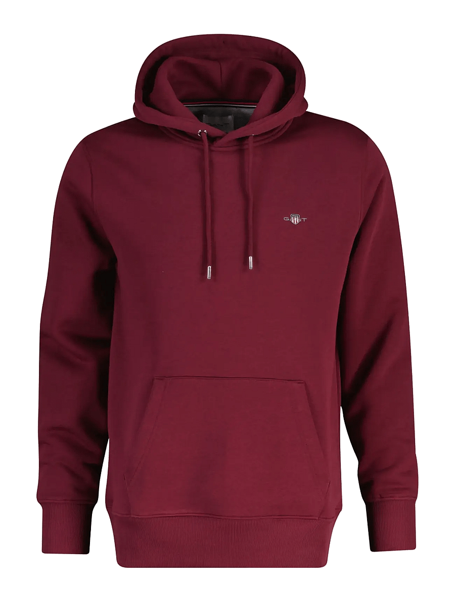 Gant - REG SHIELD HOODIE - hoodies - deep grape wine - 1