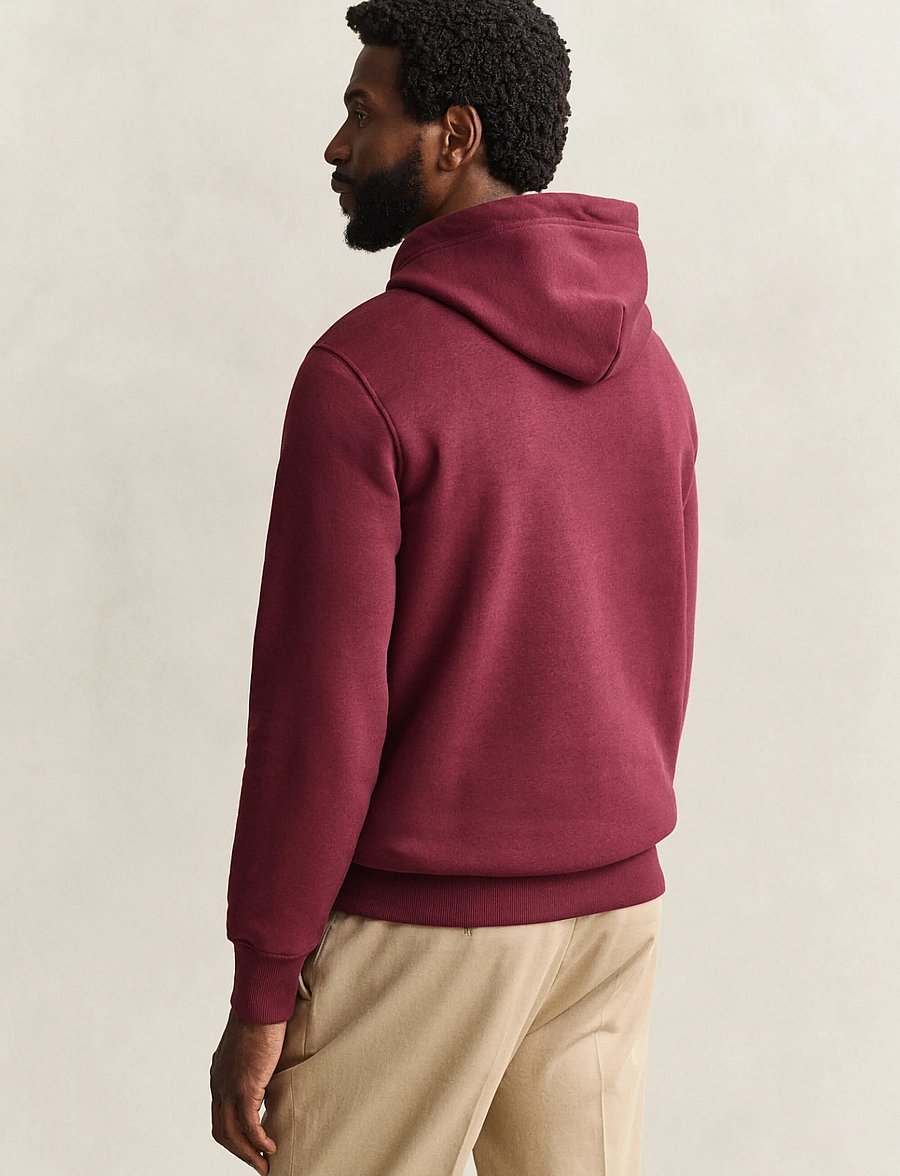 Gant - REG SHIELD HOODIE - hoodies - deep grape wine - 2