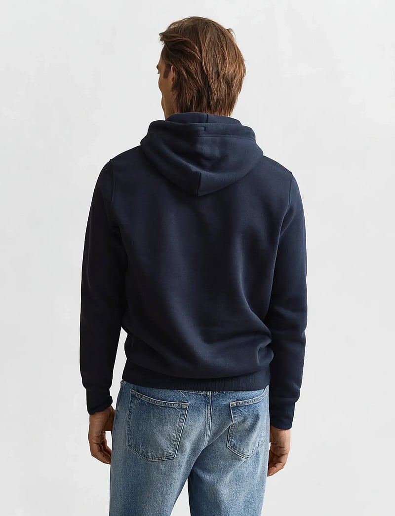 GANT - REG SHIELD HOODIE - hoodies - evening blue - 3