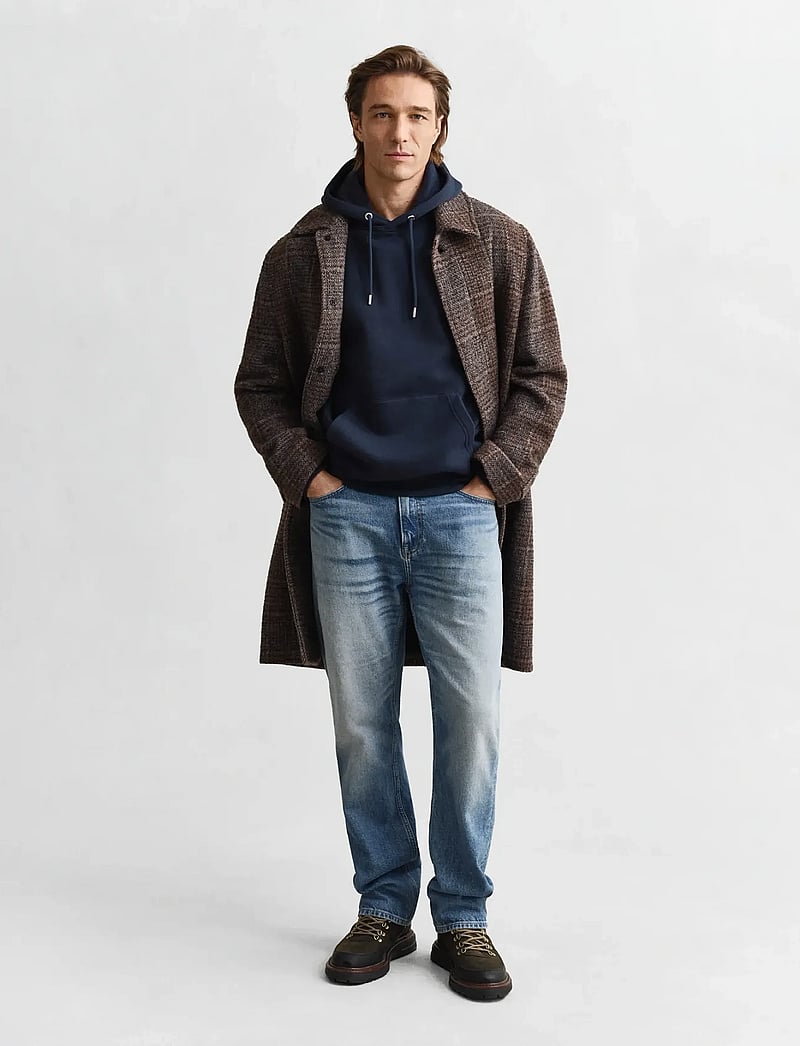 GANT - REG SHIELD HOODIE - hoodies - evening blue - 5