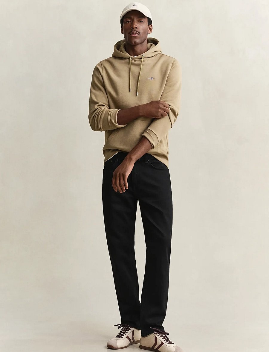 Gant - REG SHIELD HOODIE - džemperiai su gobtuvu - faded taupe - 2