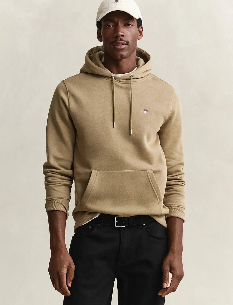 Gant - REG SHIELD HOODIE - džemperiai su gobtuvu - faded taupe - 4