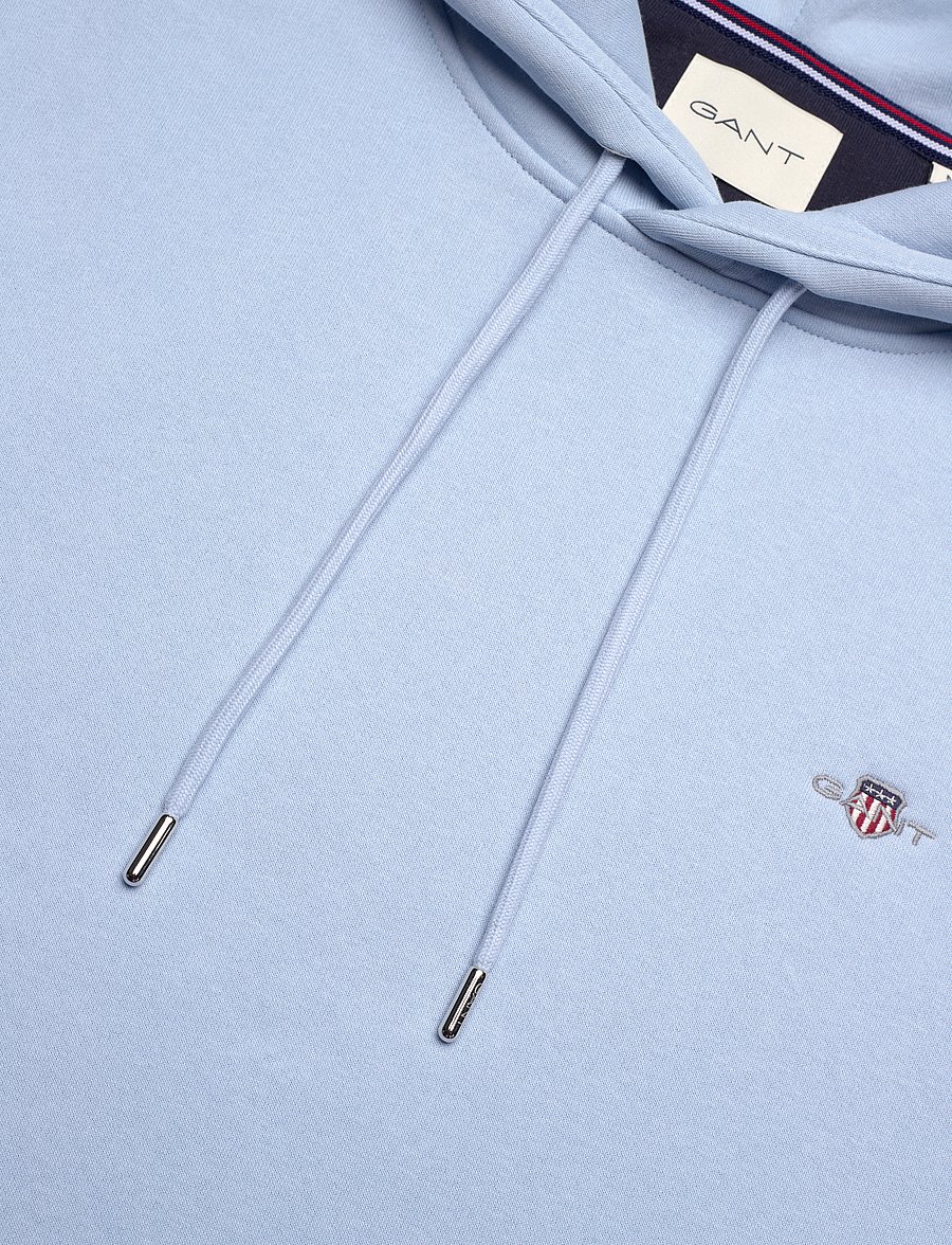 Gant - REG SHIELD HOODIE - hoodies - fresh blue - 5