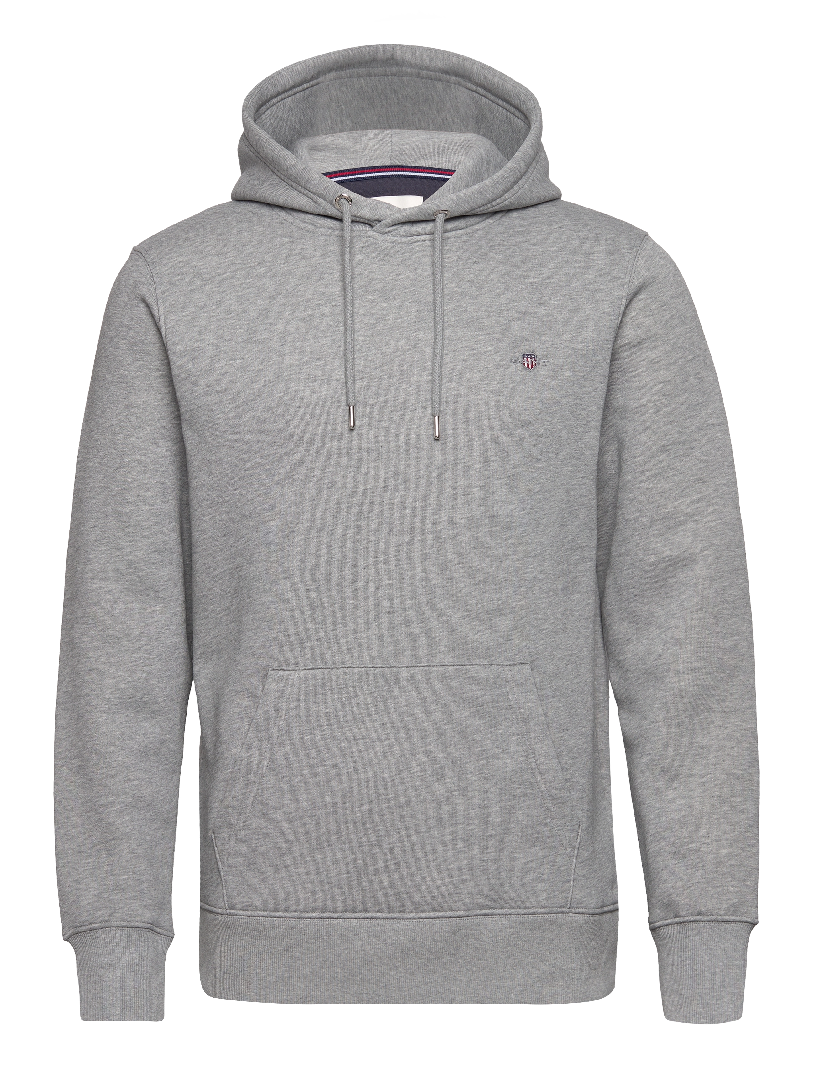 Gant - REG SHIELD HOODIE - kapuutsiga dressipluusid - grey melange - 1