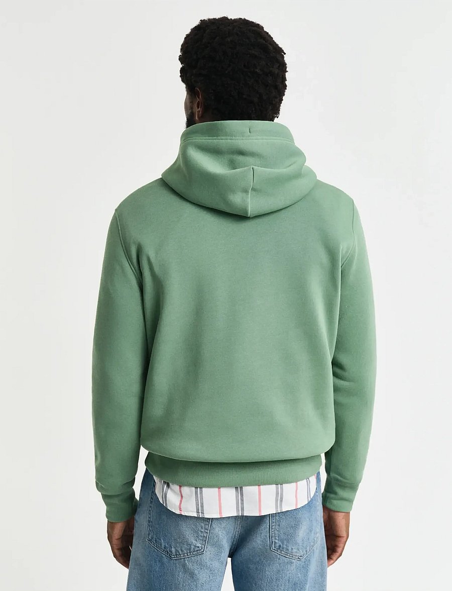 Gant - REG SHIELD HOODIE - kapuutsiga pusad - kalamata green - 3