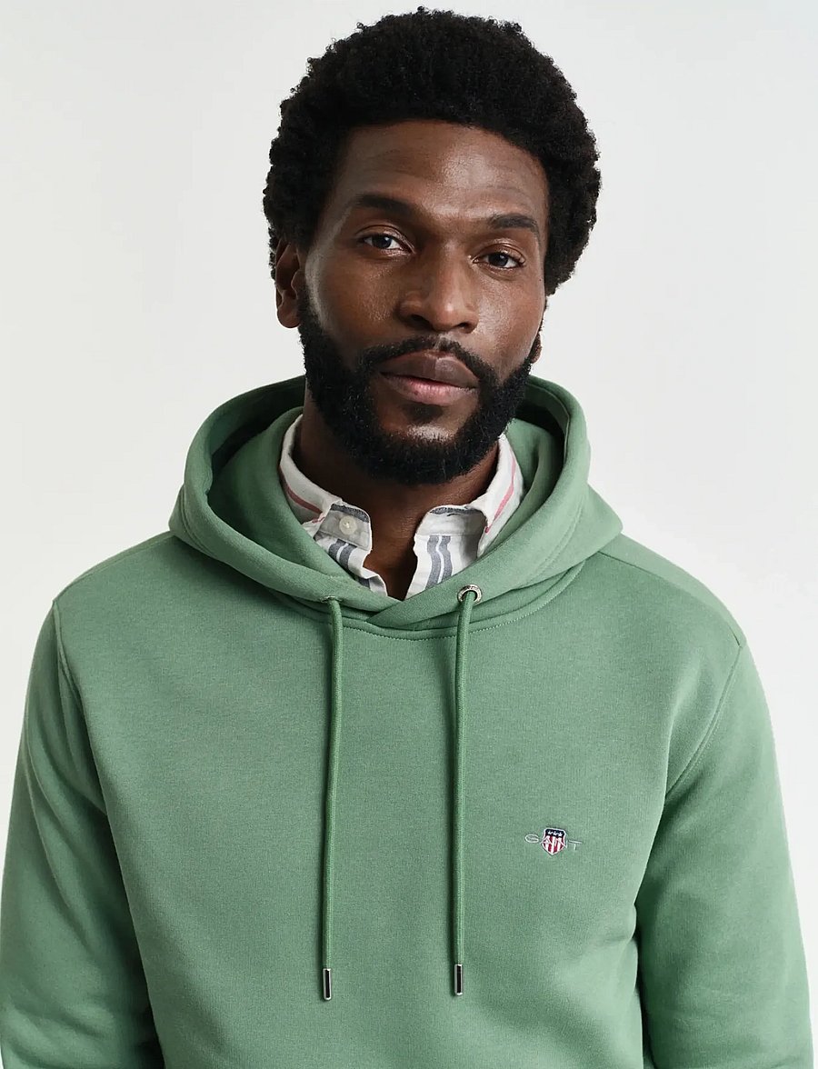Gant - REG SHIELD HOODIE - kapuutsiga pusad - kalamata green - 4