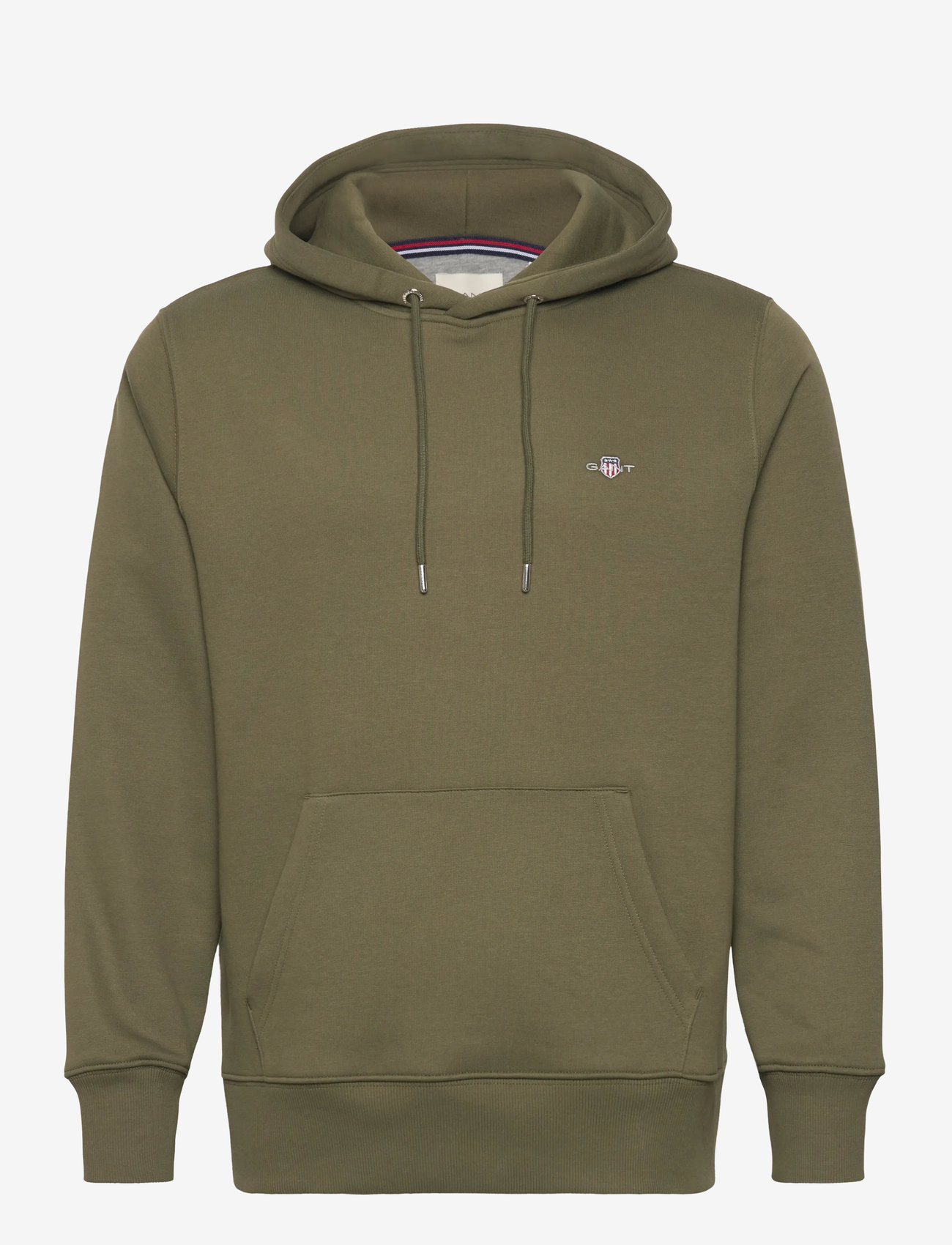 Gant - REG SHIELD HOODIE - hættetrøjer - moss green - 0