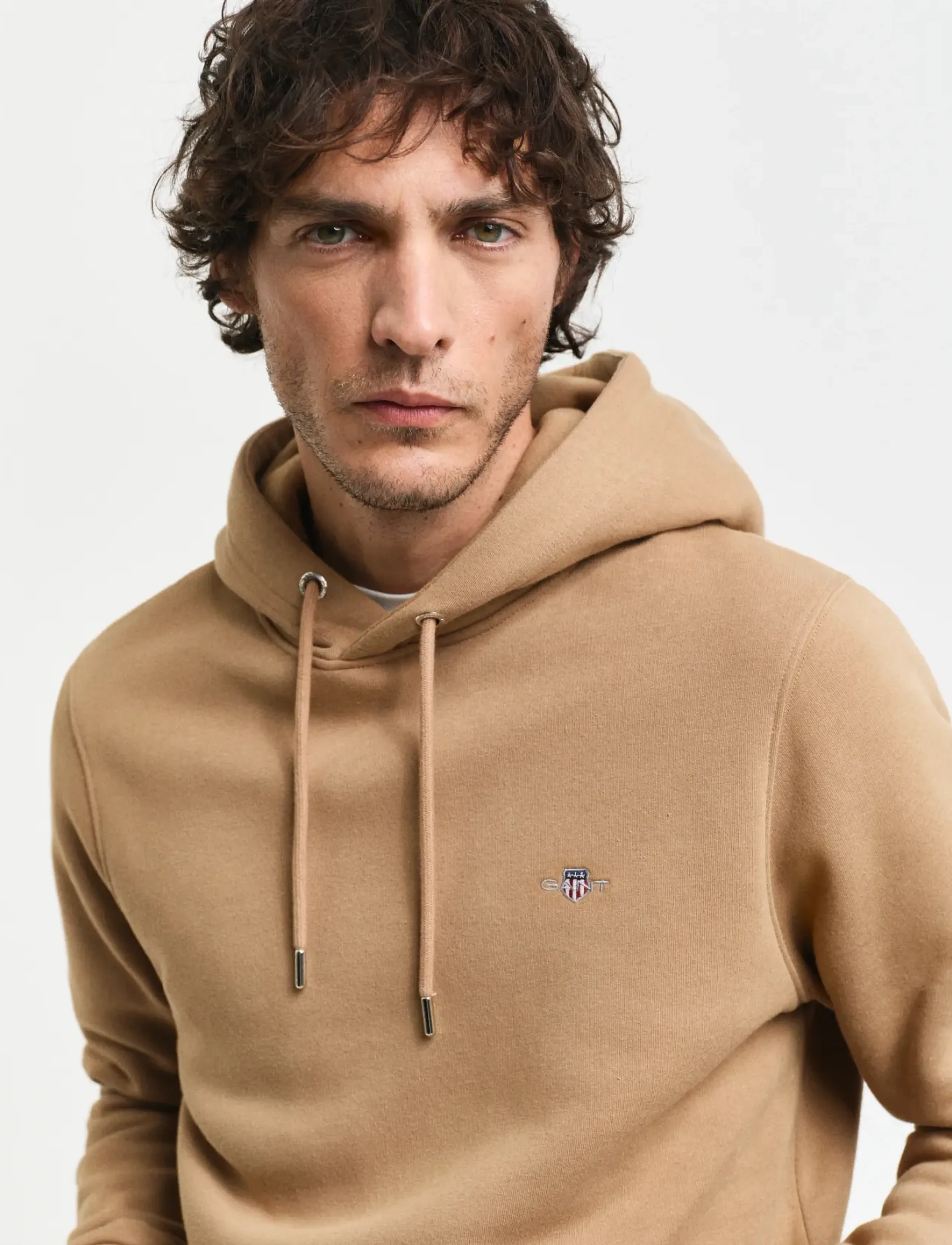 Gant - REG SHIELD HOODIE - kapuutsiga dressipluusid - warm khaki - 4