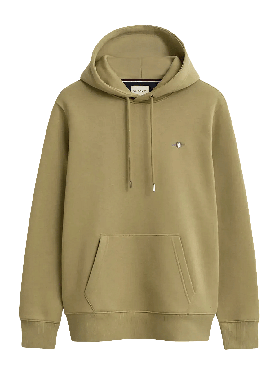 Gant - REG SHIELD HOODIE - hoodies - woody beige - 0