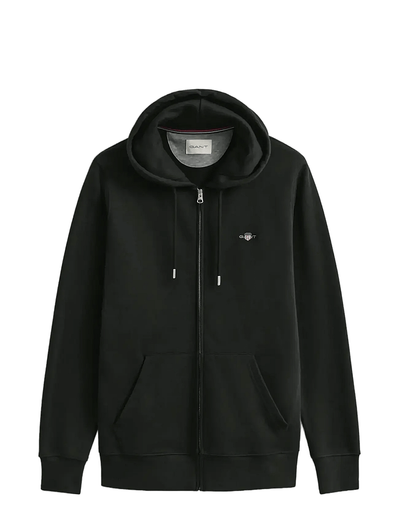 GANT - REG SHIELD FULL ZIP HOODIE - kapuzenpullover - black - 1