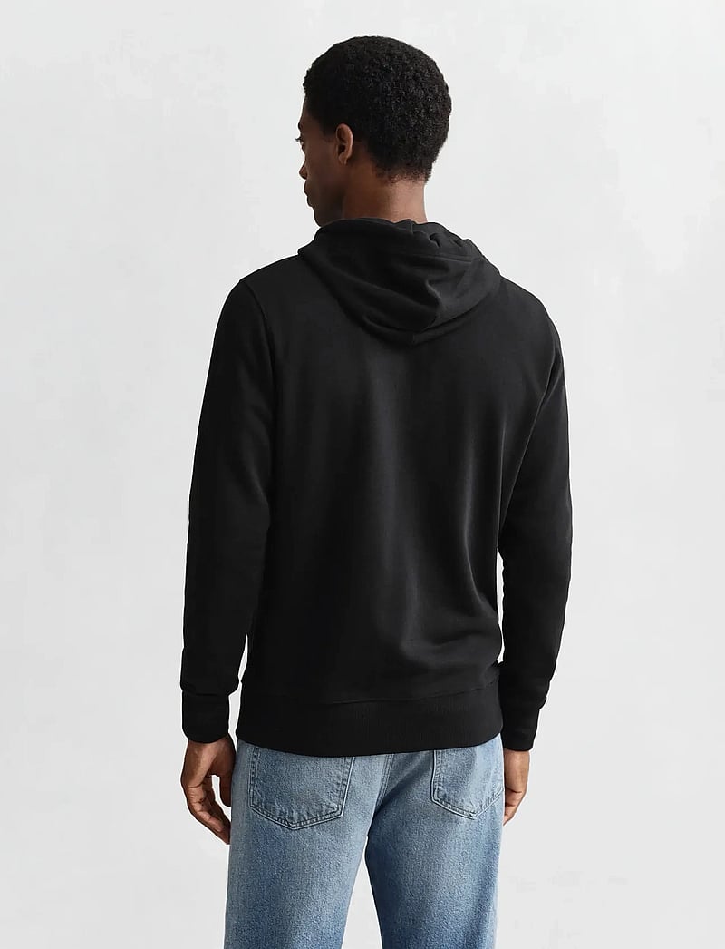 GANT - REG SHIELD FULL ZIP HOODIE - kapuzenpullover - black - 2