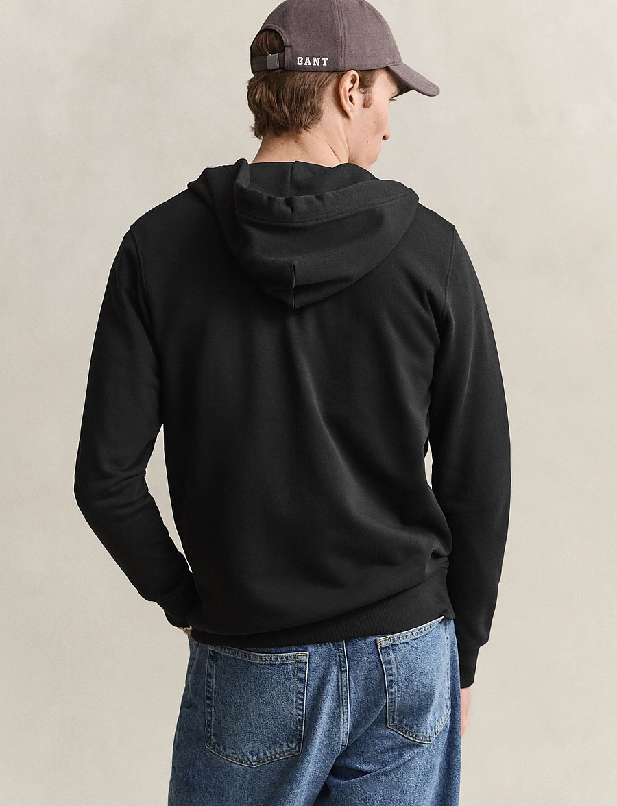 Gant - REG SHIELD FULL ZIP HOODIE - kapuzenpullover - black - 2
