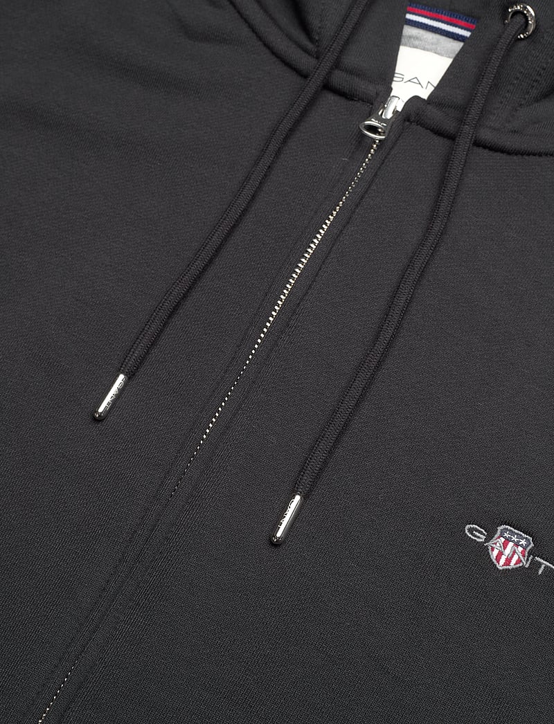 GANT - REG SHIELD FULL ZIP HOODIE - kapuzenpullover - black - 5