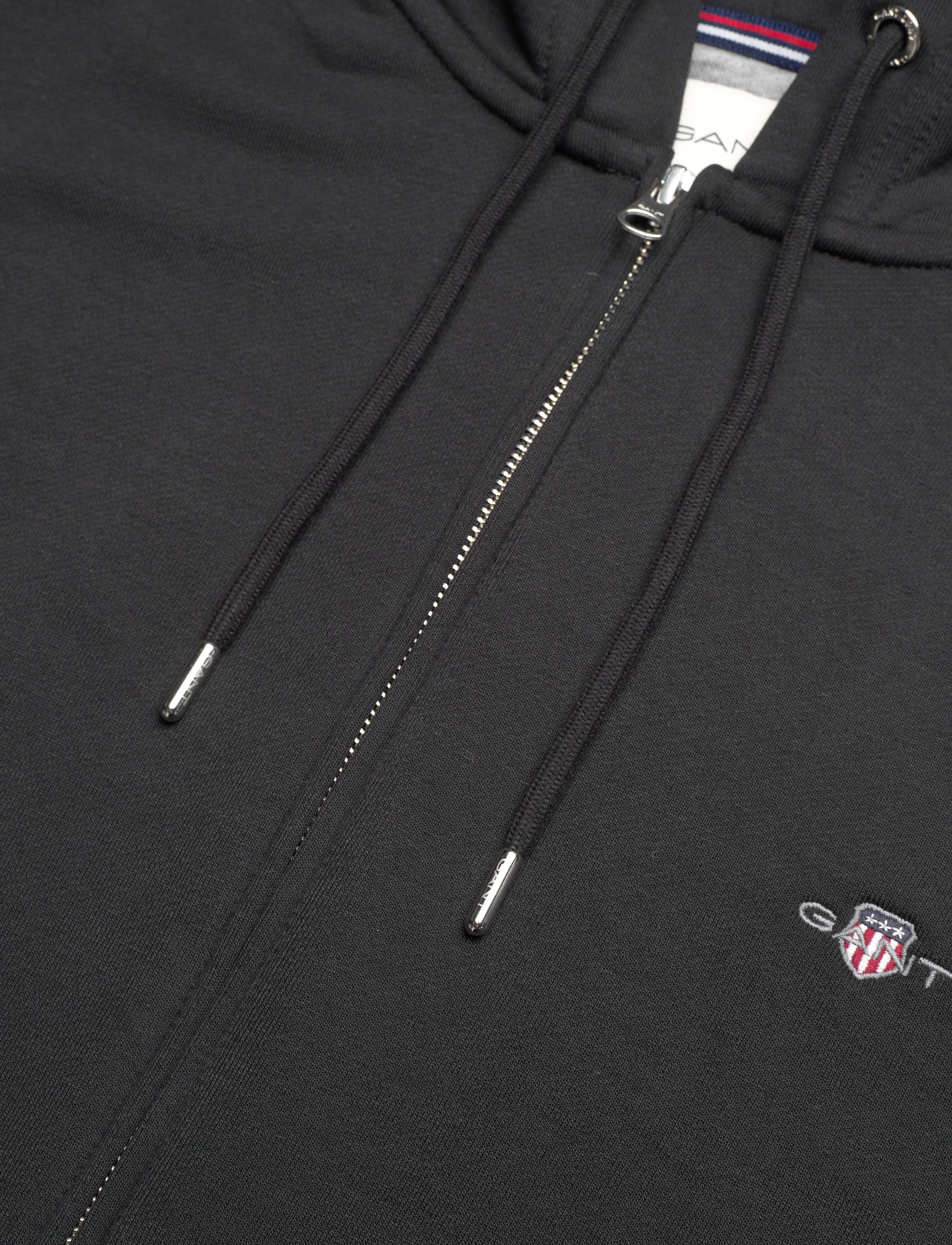 Gant - REG SHIELD FULL ZIP HOODIE - hættetrøjer - black - 5