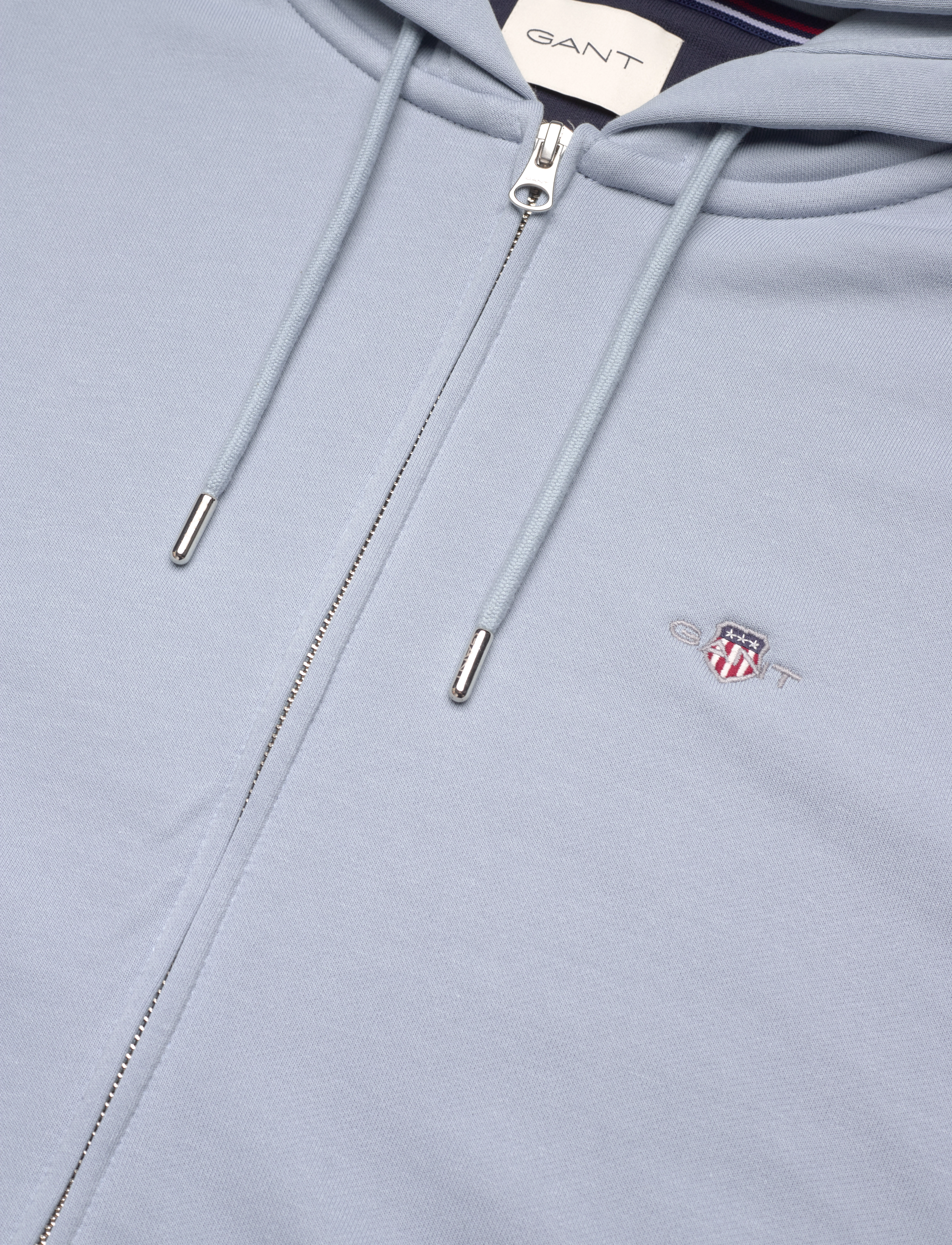 Gant - REG SHIELD FULL ZIP HOODIE - sweatshirts - dove blue - 2