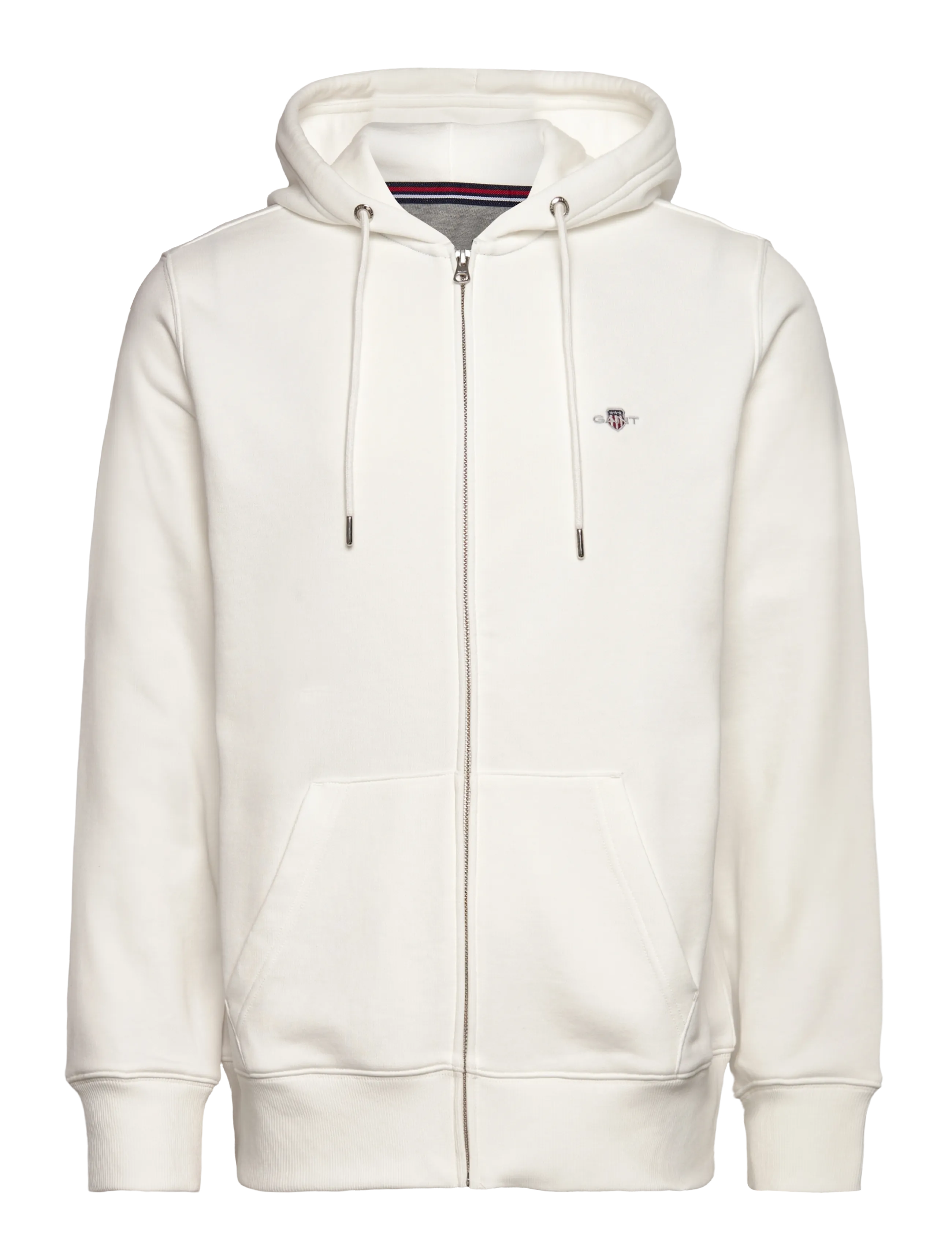 Gant REG SHIELD FULL ZIP HOODIE - Kapuzenpullover - EGGSHELL / white