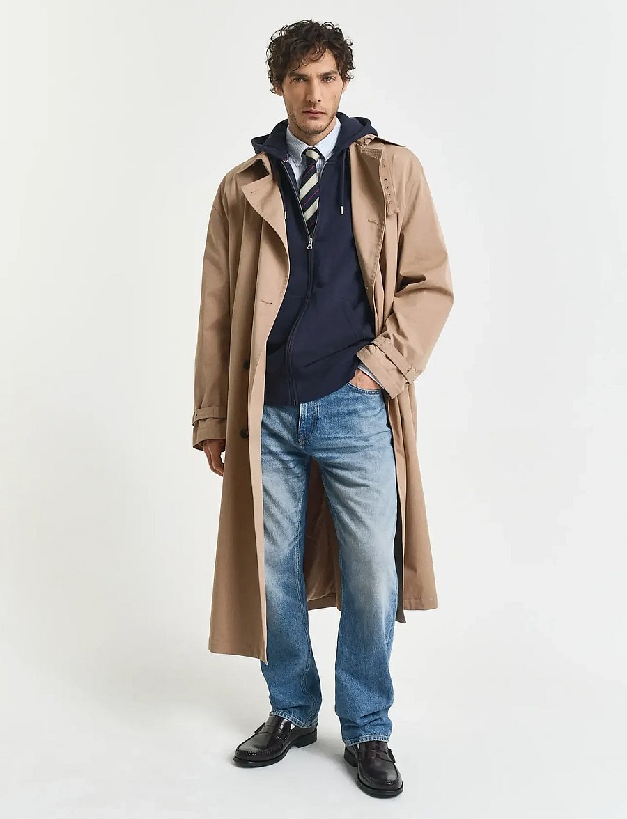 Gant - REG SHIELD FULL ZIP HOODIE - kapuzenpullover - evening blue - 4
