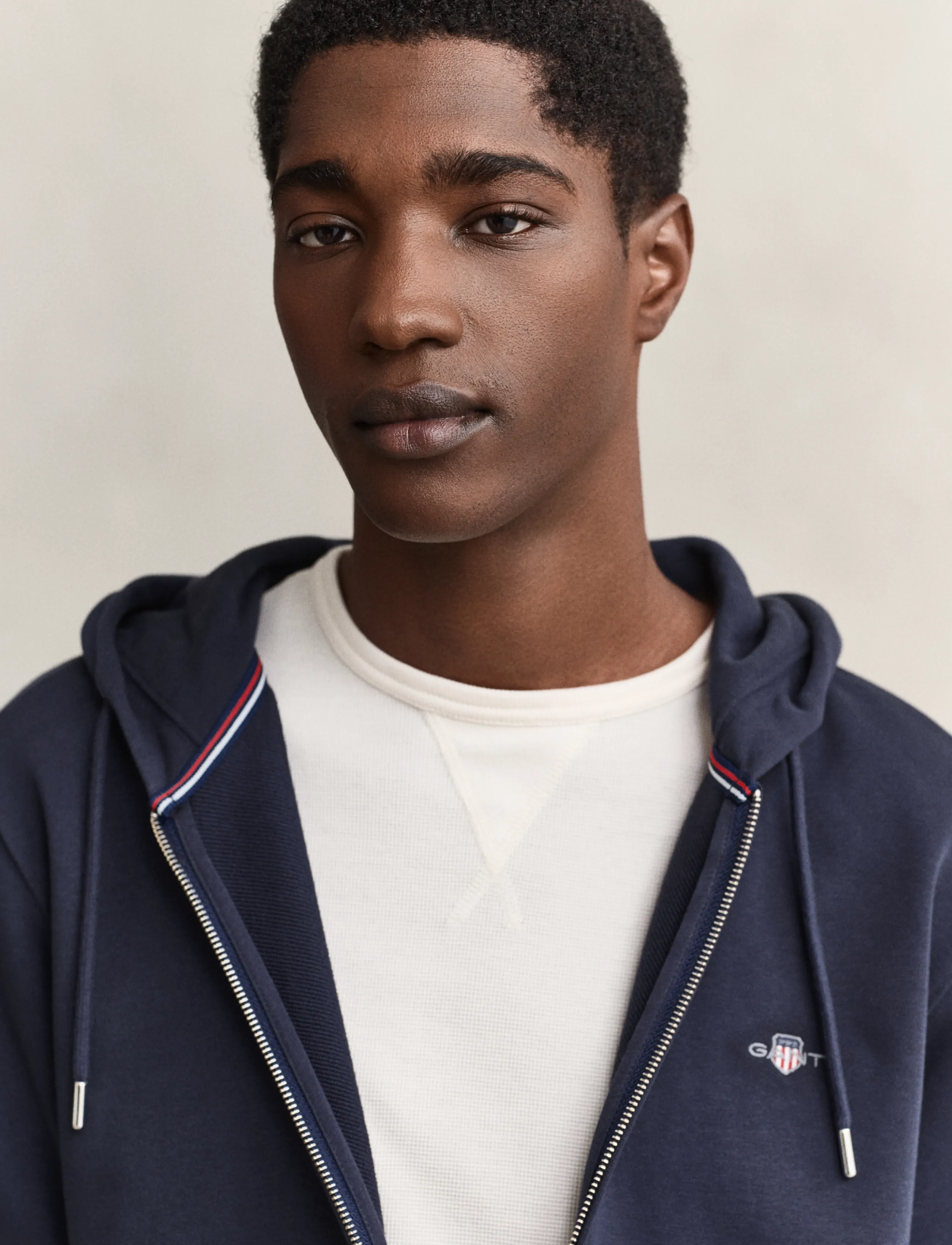 Gant - REG SHIELD FULL ZIP HOODIE - kapuzenpullover - evening blue - 3