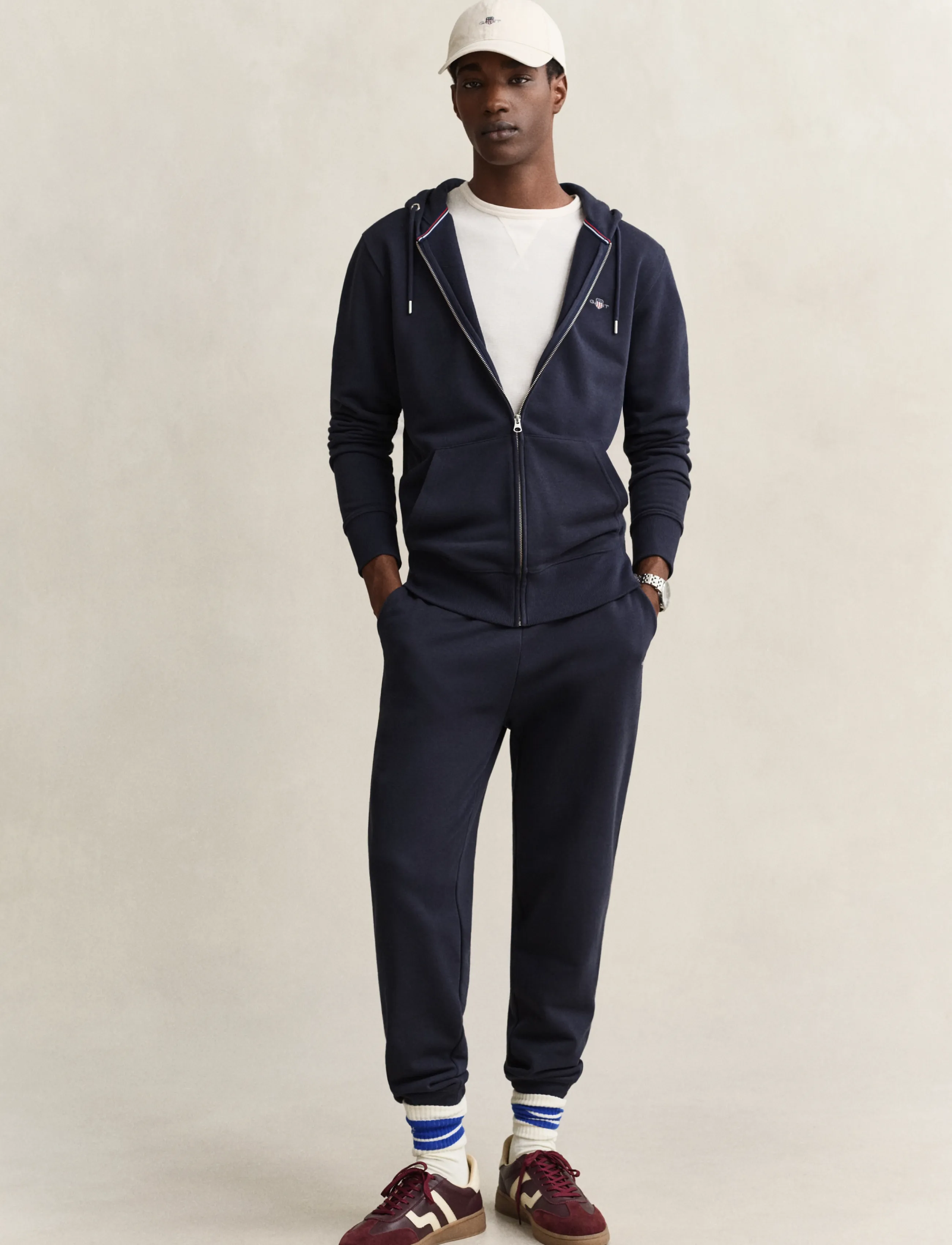 Gant - REG SHIELD FULL ZIP HOODIE - kapuzenpullover - evening blue - 4
