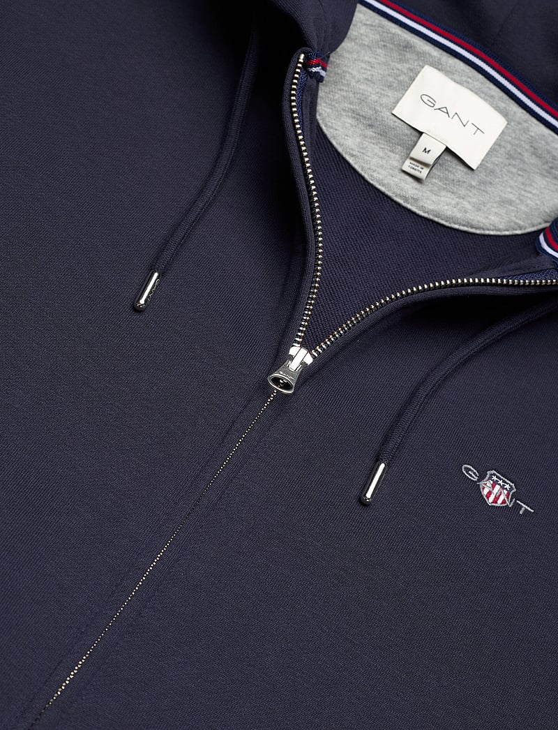 GANT - REG SHIELD FULL ZIP HOODIE - kapuzenpullover - evening blue - 5
