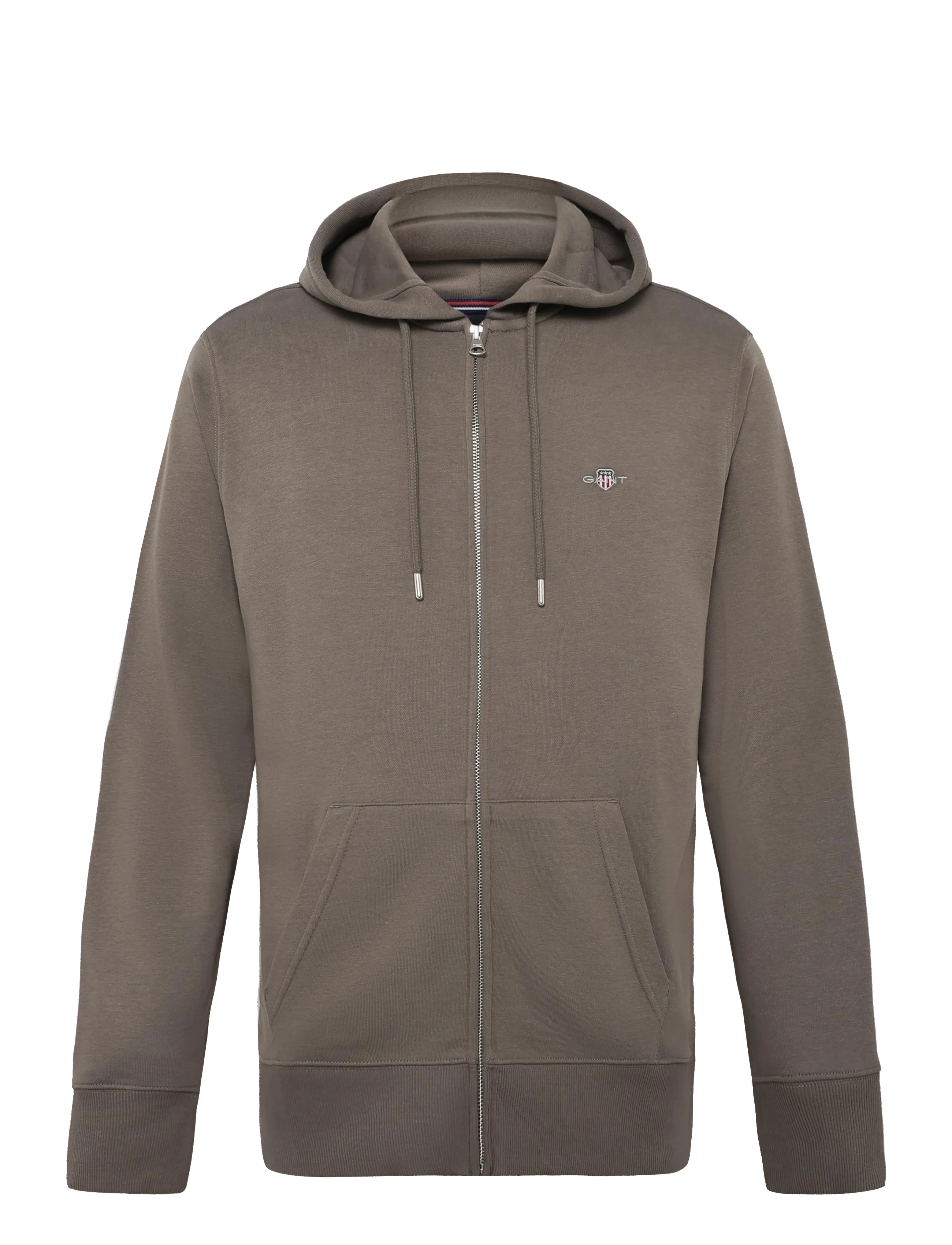 Gant - REG SHIELD FULL ZIP HOODIE - kapuzenpullover - faded taupe - 1