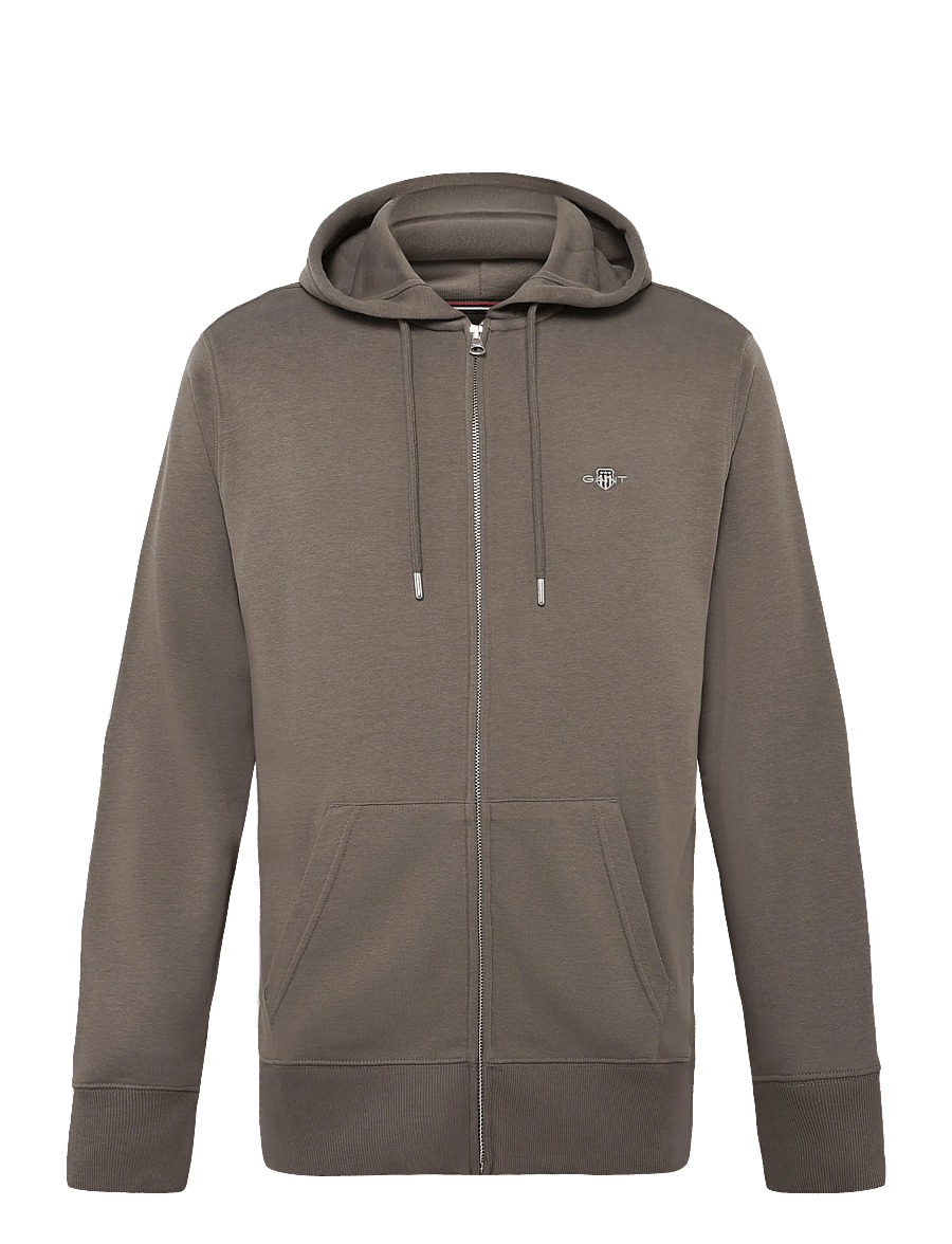 Gant - REG SHIELD FULL ZIP HOODIE - kapuzenpullover - faded taupe - 1