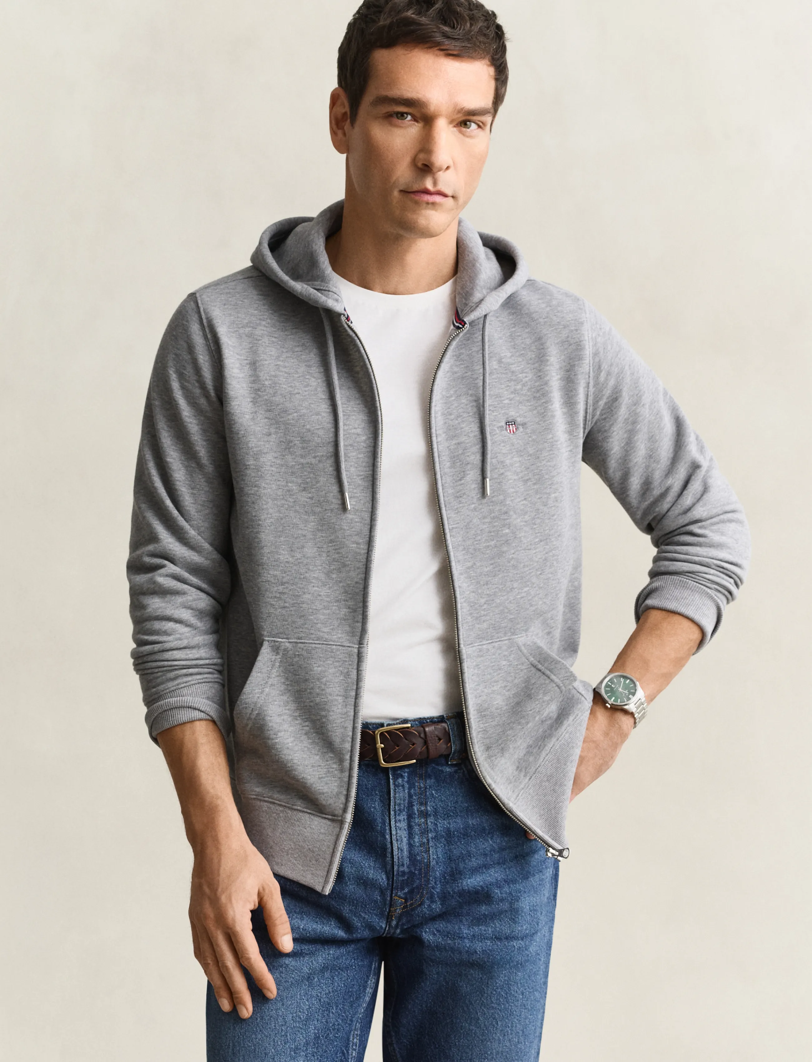 Gant Reg Shield Full Zip Hoodie herr – bild 6