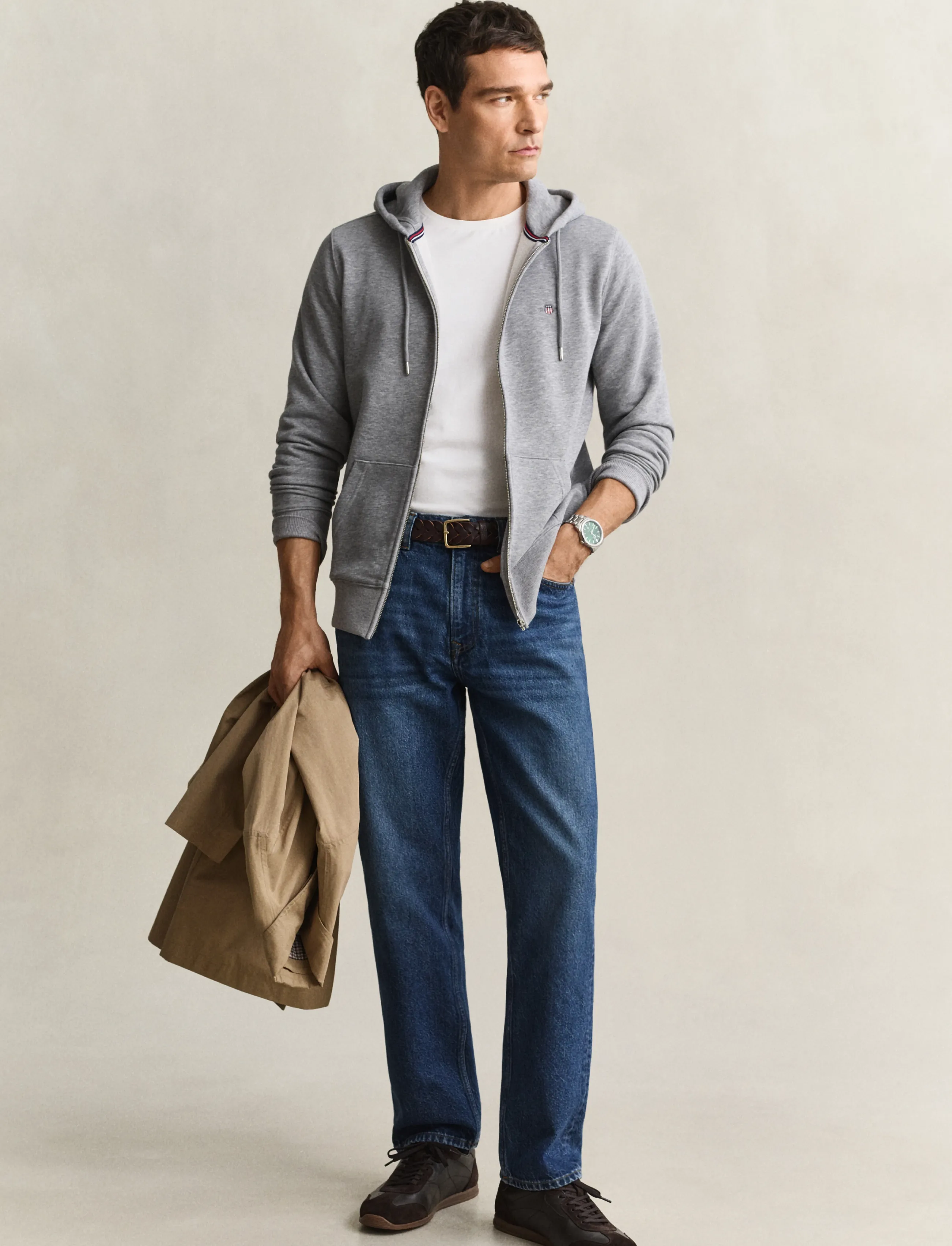 Gant Reg Shield Full Zip Hoodie herr – bild 9