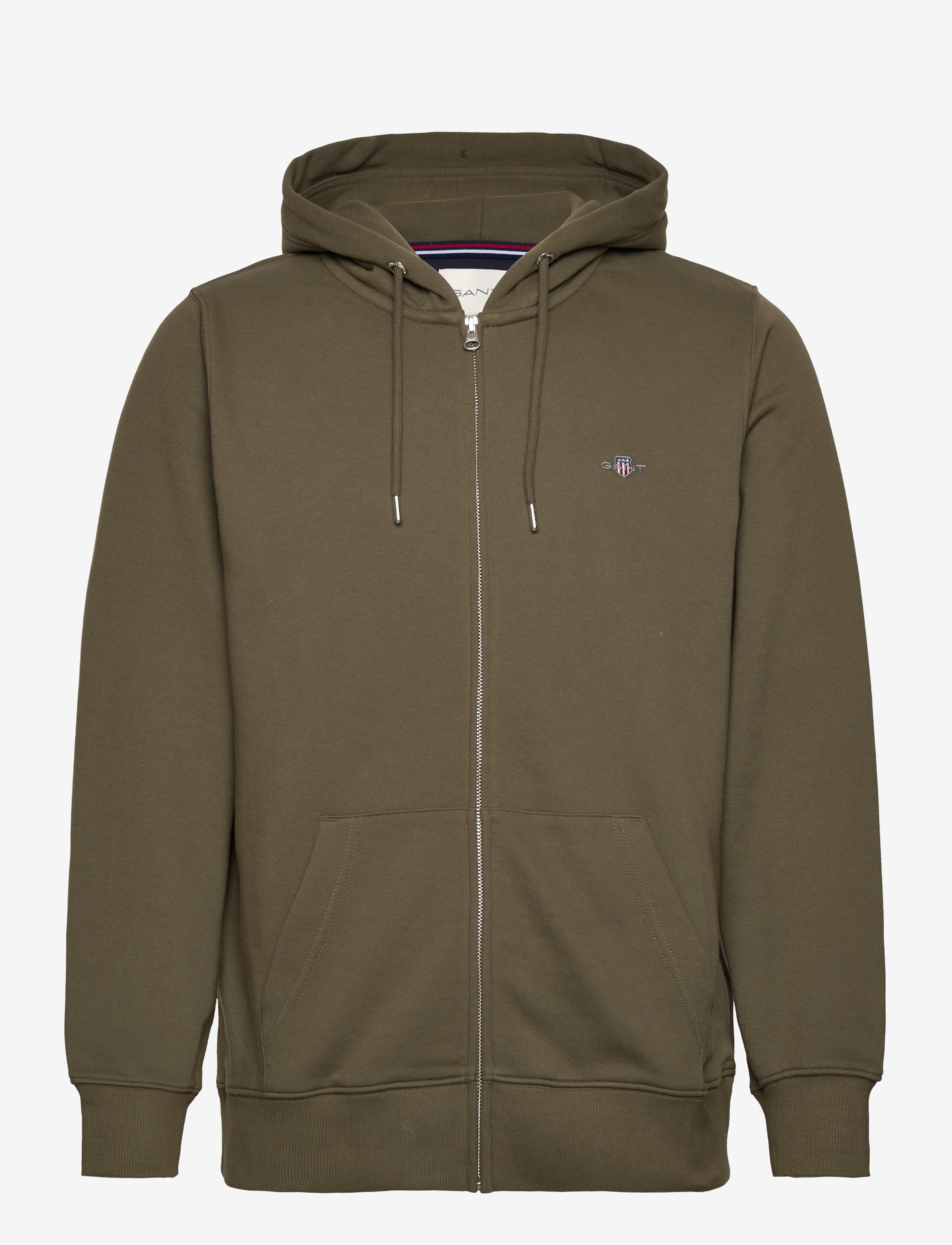 GANT Reg Shield Full Zip Hoodie Khaki - S - Herren