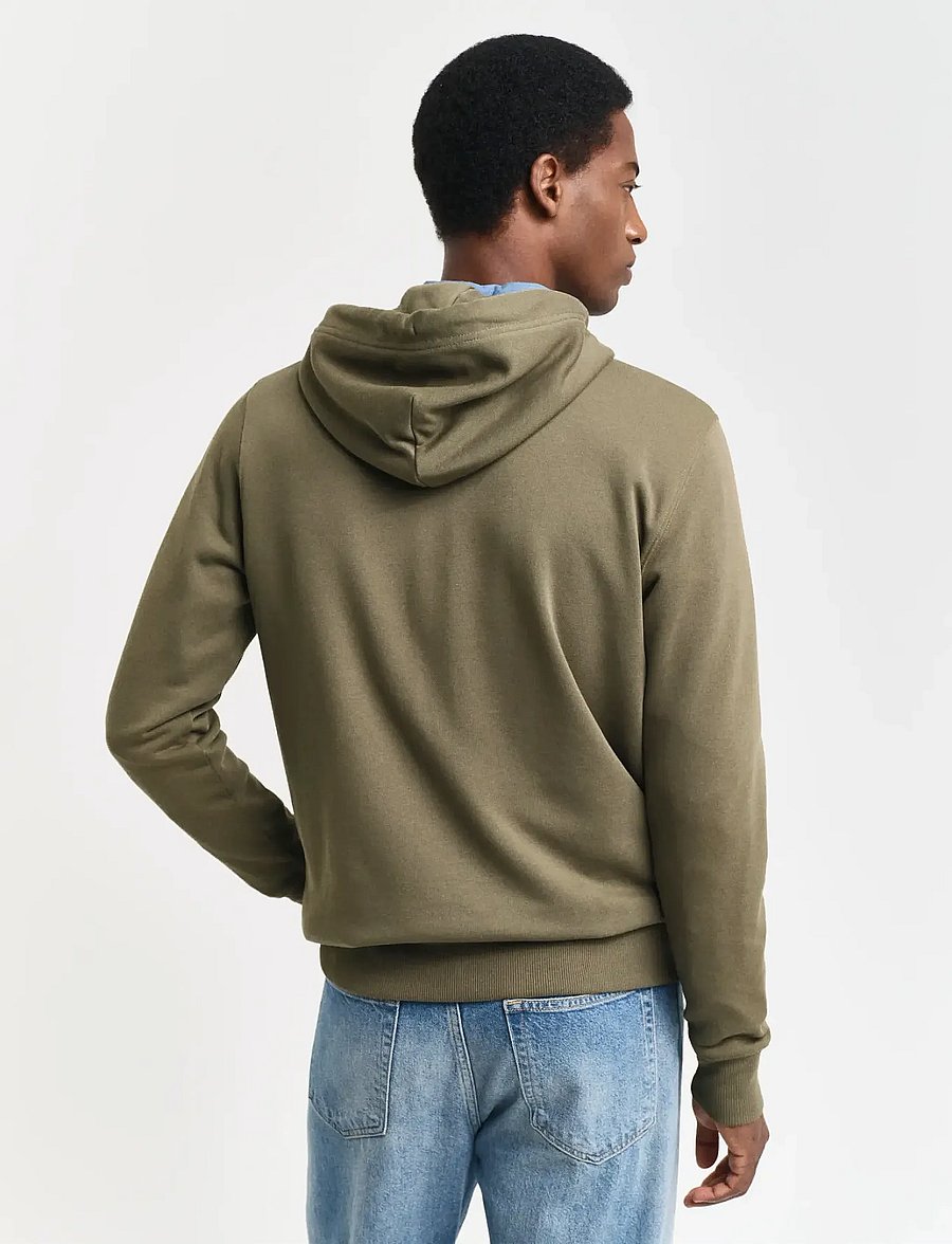 Gant - REG SHIELD FULL ZIP HOODIE - kapuzenpullover - juniper green - 3