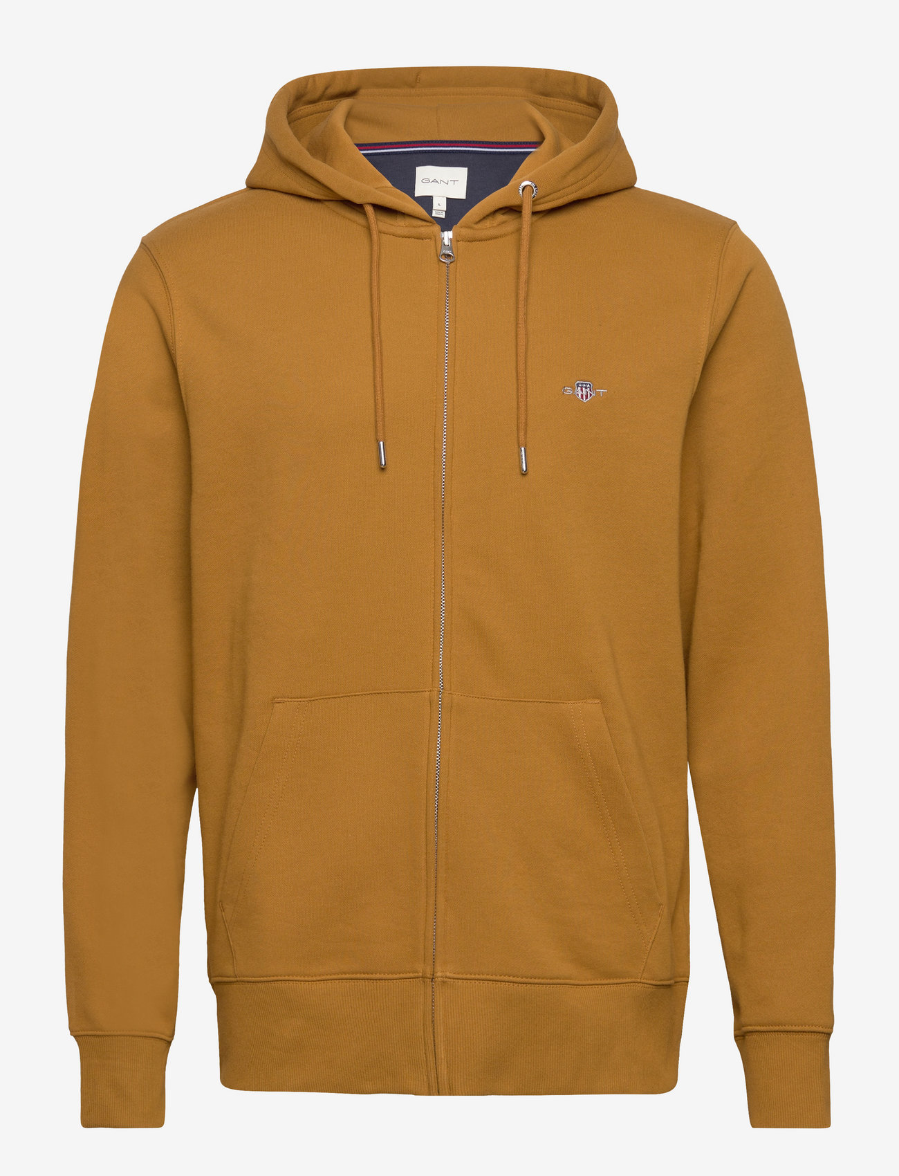 GANT TONAL SHIELD ZIP HOODIE - Sweater met rits - evening blue/donkerblauw