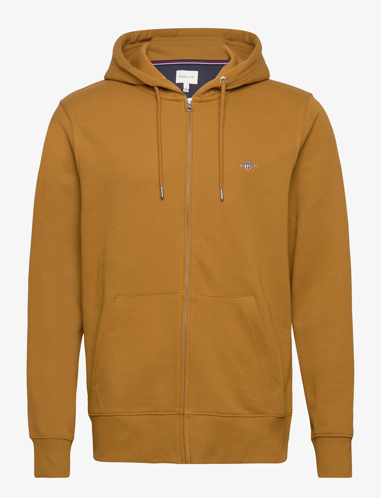 GANT - REG SHIELD FULL ZIP HOODIE - hoodies - warm brown - 0