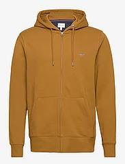 GANT - REG SHIELD FULL ZIP HOODIE - hoodies - warm brown - 0
