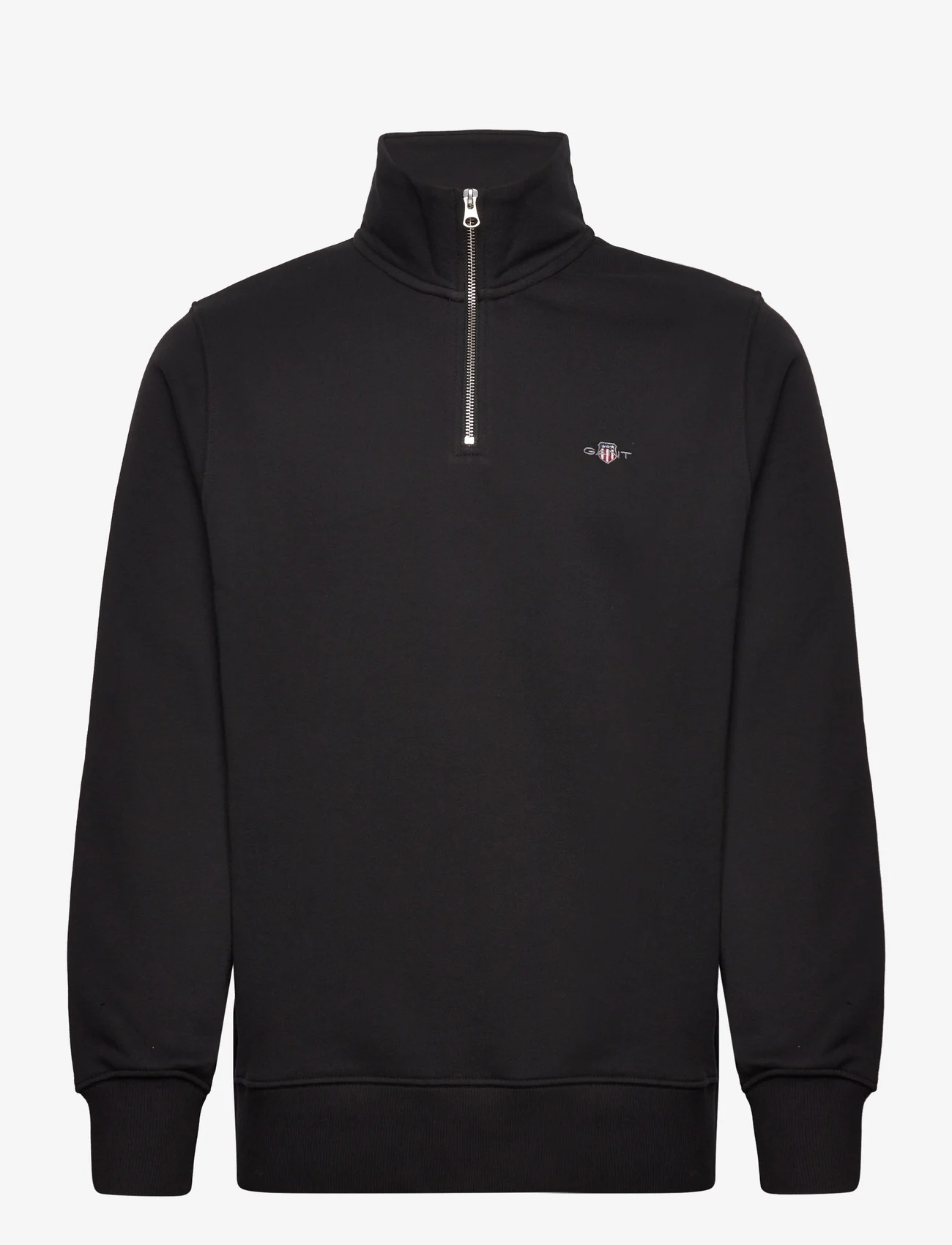 GANT - REG SHIELD HALF ZIP SWEAT - sweatshirts - black - 0