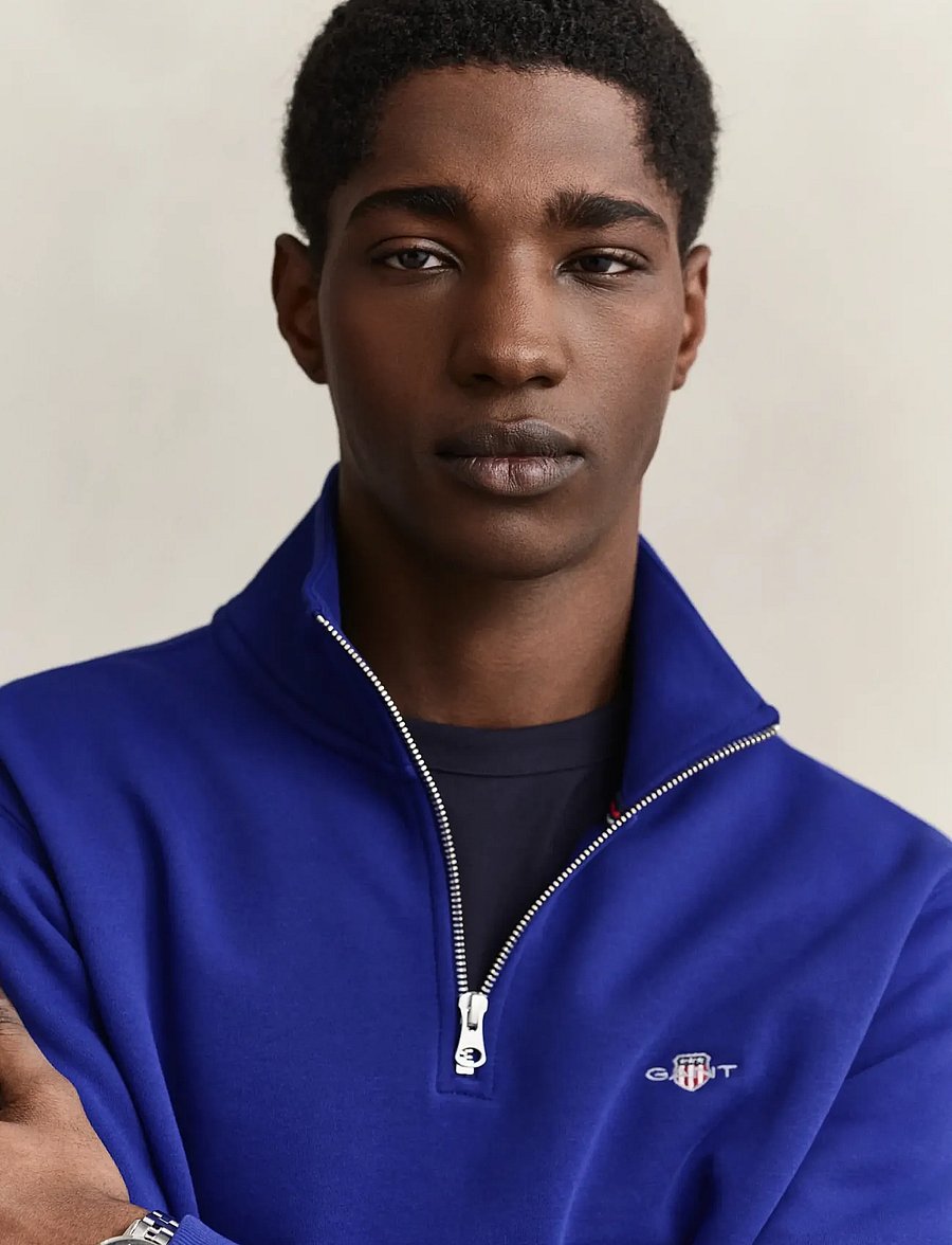 Gant - REG SHIELD HALF ZIP SWEAT - half zip-tröjor - crisp blue - 0