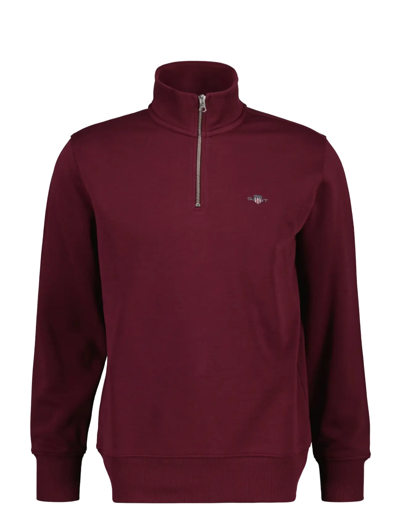 Gant - REG SHIELD HALF ZIP SWEAT - pullover mit halbem reißverschluss - deep grape wine - 1