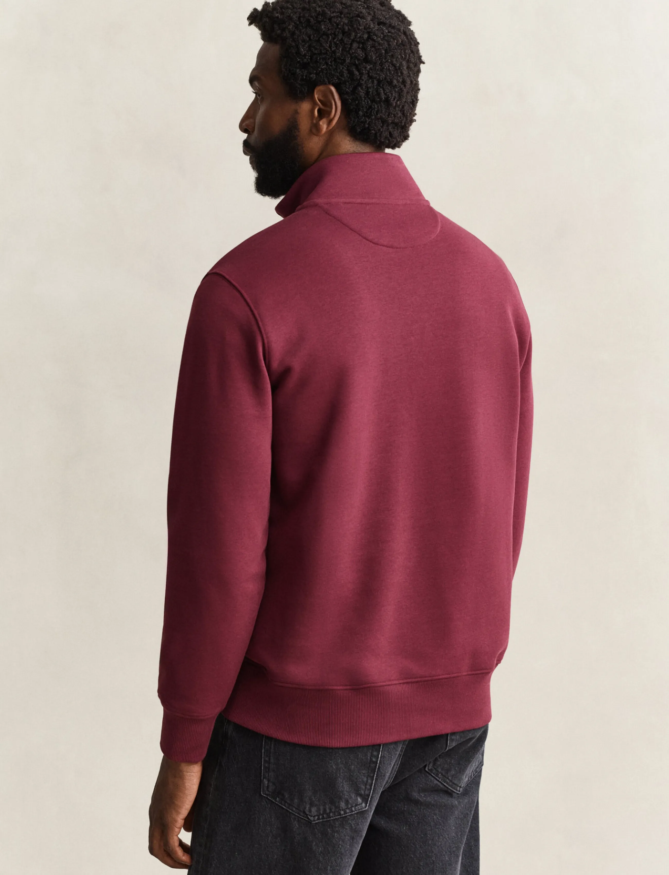 Gant - REG SHIELD HALF ZIP SWEAT - pullover mit halbem reißverschluss - deep grape wine - 2