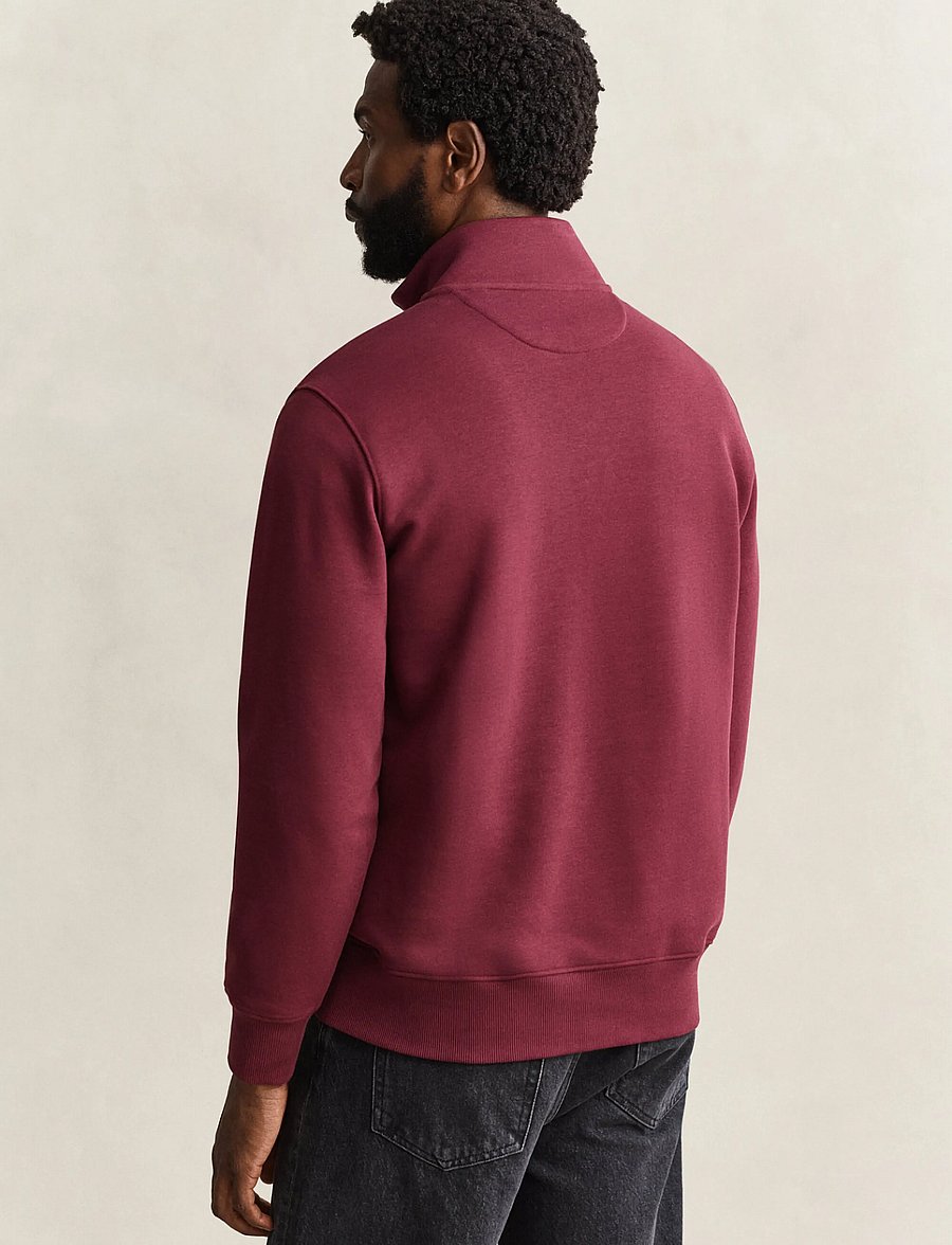 Gant - REG SHIELD HALF ZIP SWEAT - pullover mit halbem reißverschluss - deep grape wine - 2