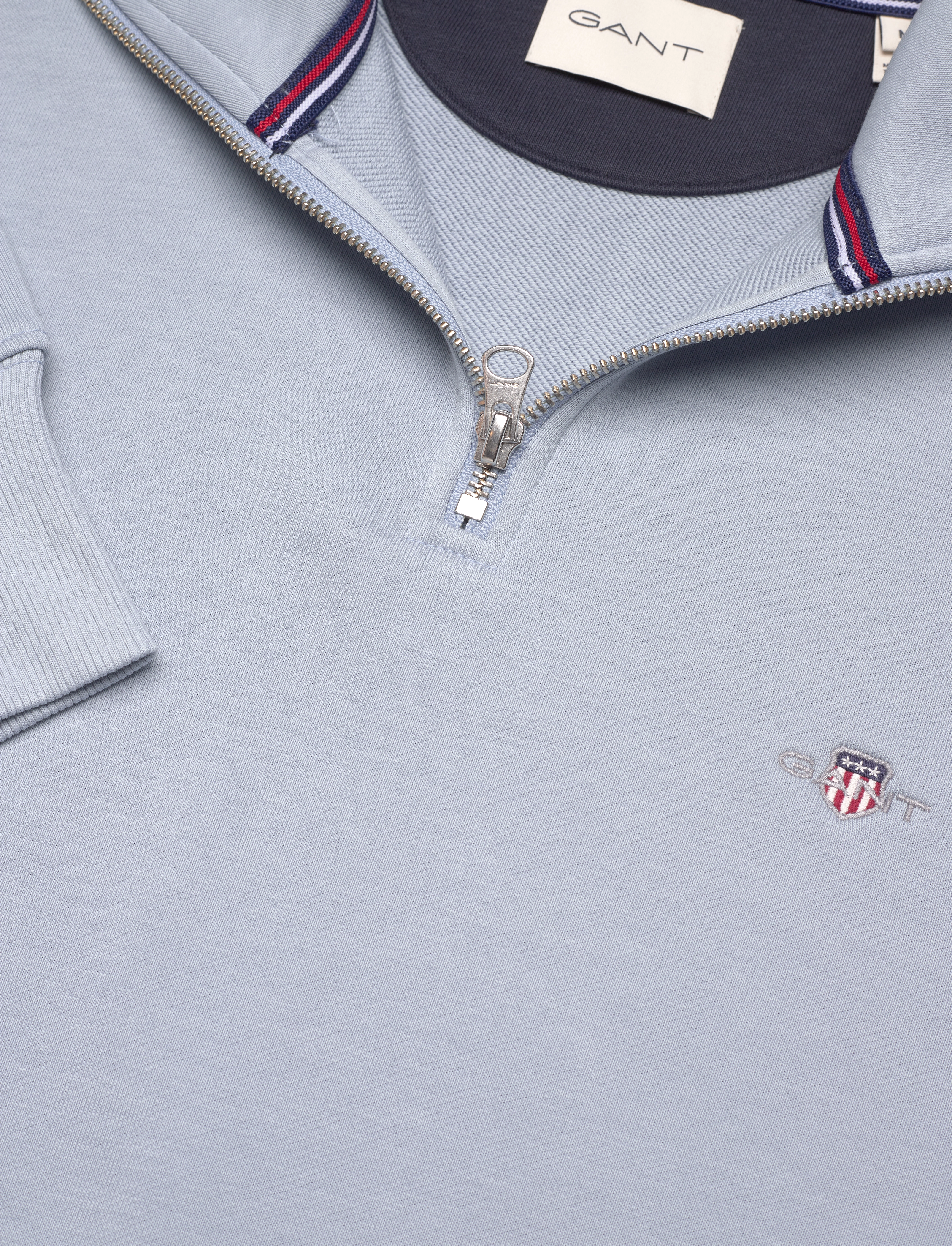 Gant - REG SHIELD HALF ZIP SWEAT - sweatshirts - dove blue - 2