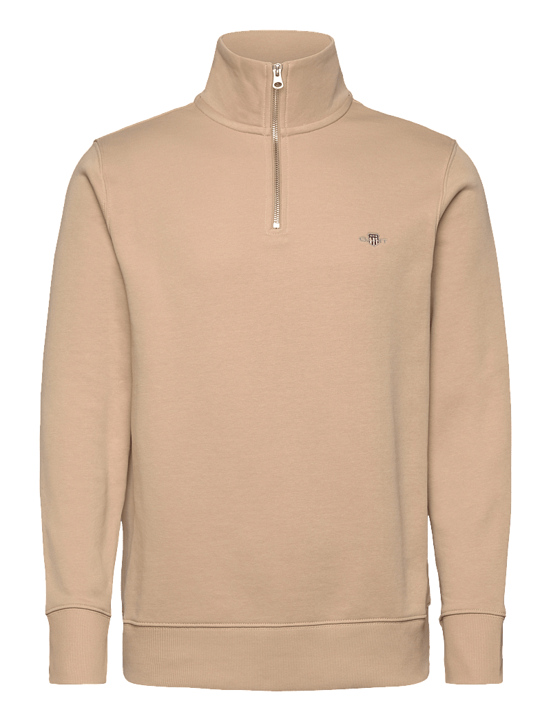 GANT - REG SHIELD HALF ZIP SWEAT - shoppa efter tillfälle - dry sand - 0