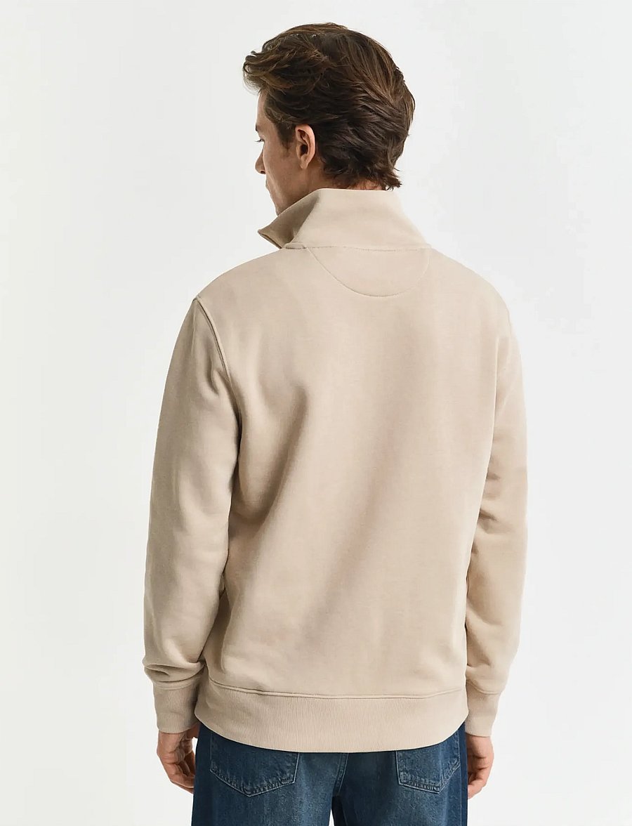 Gant - REG SHIELD HALF ZIP SWEAT - half zip jumpers - dry sand - 3