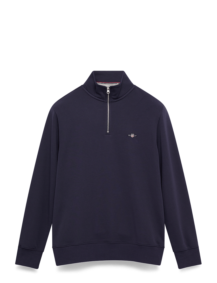Gant - REG SHIELD HALF ZIP SWEAT - pullover mit halbem reißverschluss - evening blue - 1