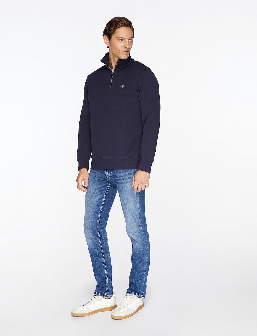 Gant - REG SHIELD HALF ZIP SWEAT - pullover mit halbem reißverschluss - evening blue - 3