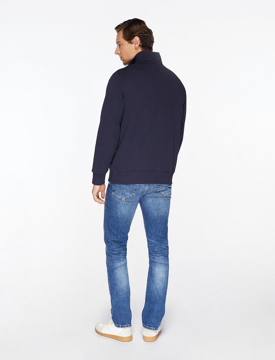 Gant - REG SHIELD HALF ZIP SWEAT - pullover mit halbem reißverschluss - evening blue - 4