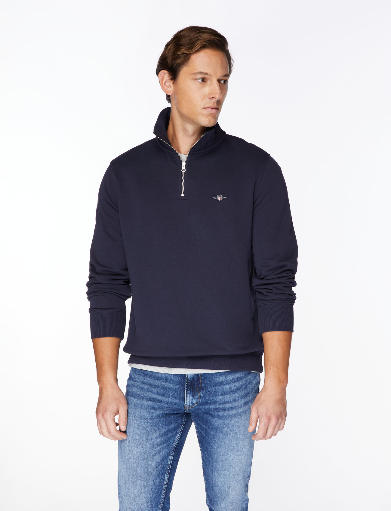 GANT - REG SHIELD HALF ZIP SWEAT - nach anlass kaufen - evening blue - 0