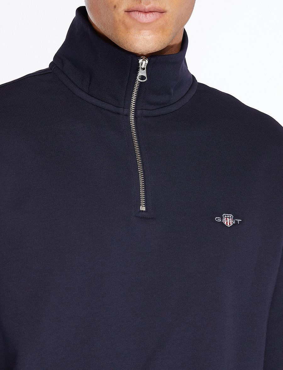 Gant - REG SHIELD HALF ZIP SWEAT - pullover mit halbem reißverschluss - evening blue - 5