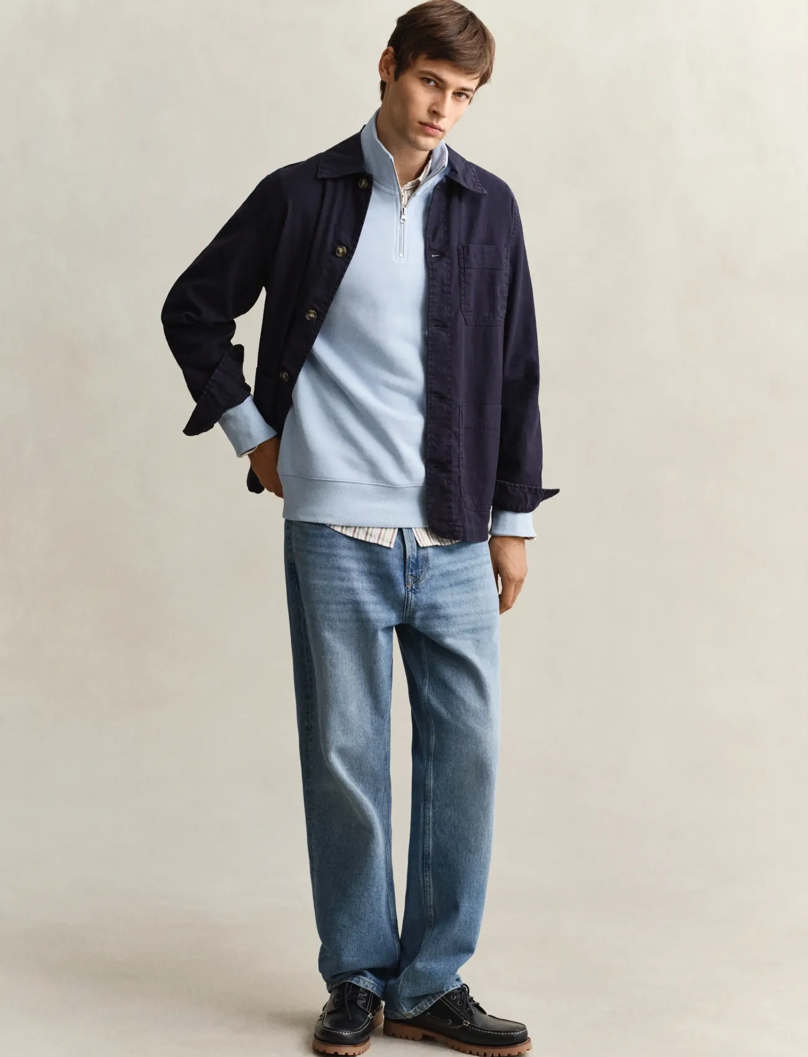 Gant - REG SHIELD HALF ZIP SWEAT - shop by occasion - fresh blue - 5