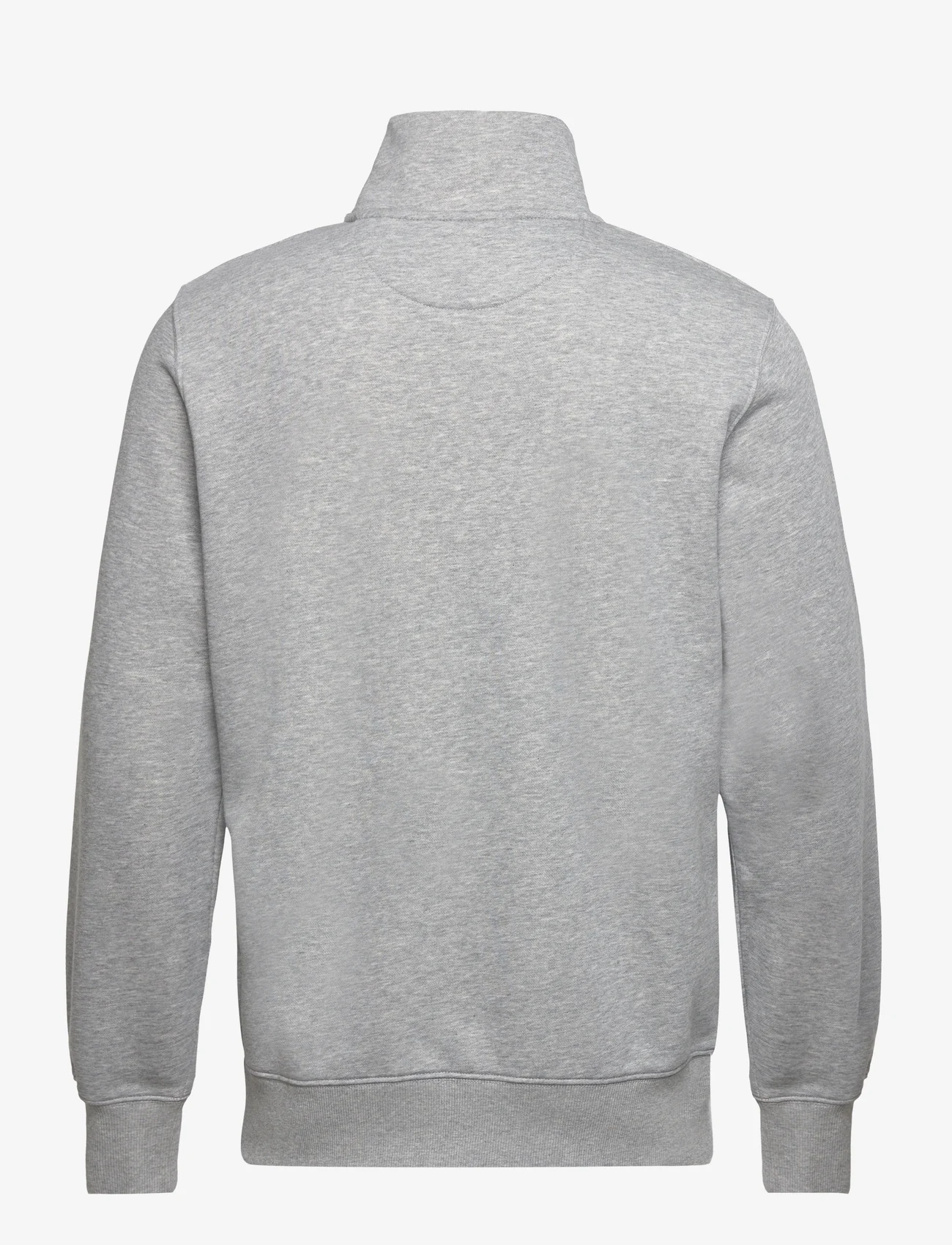 GANT - REG SHIELD HALF ZIP SWEAT - sweatshirts - grey melange - 1