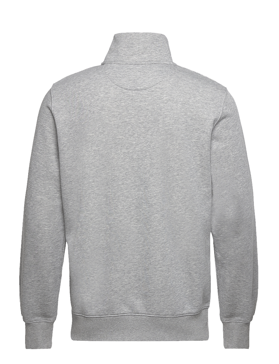 Gant - REG SHIELD HALF ZIP SWEAT - half zip jumpers - grey melange - 2